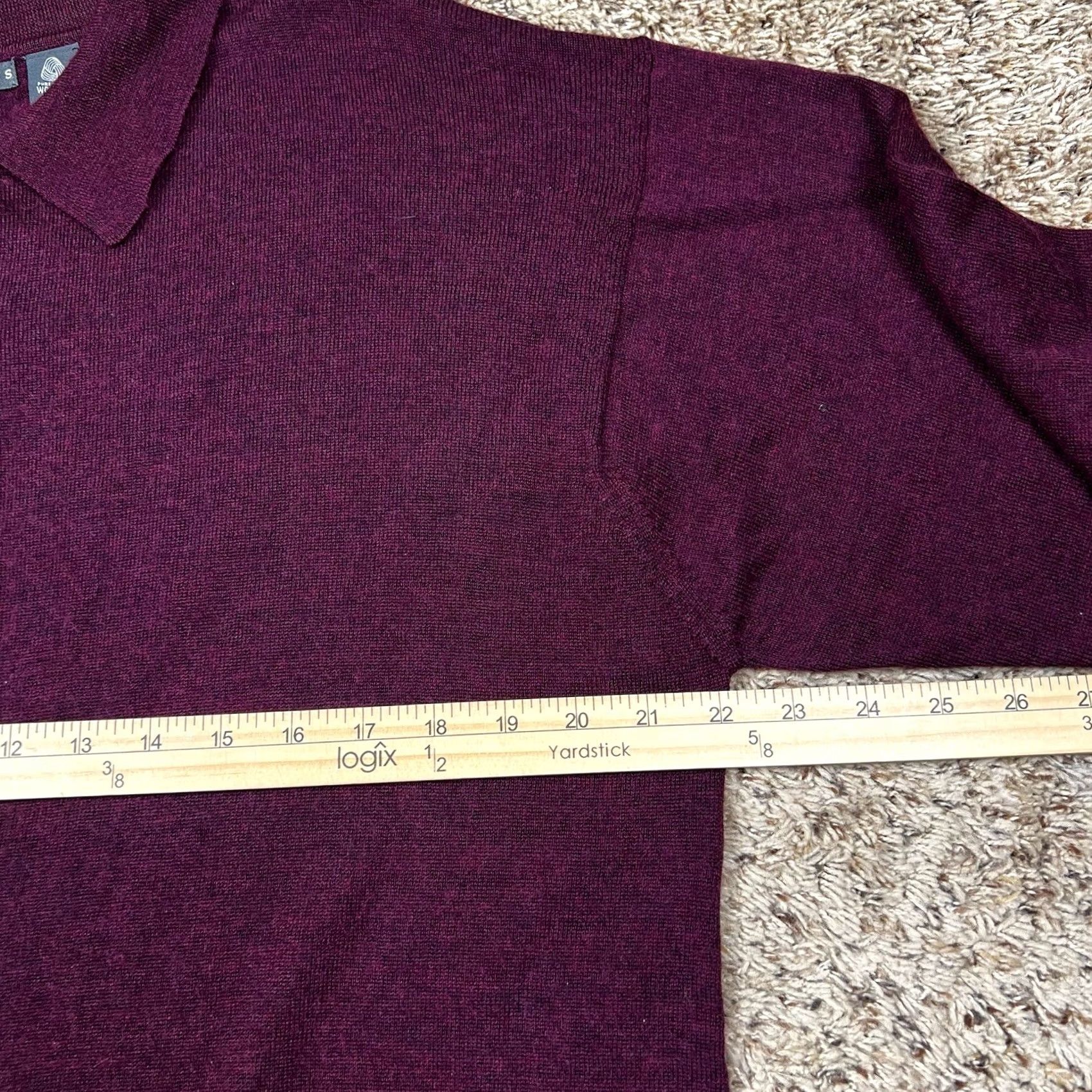 Vintage VINTAGE Consensus Sweater Wood Burgundy Collared Knit XL Men’s Size US XL / EU 56 / 4 - 6 Thumbnail
