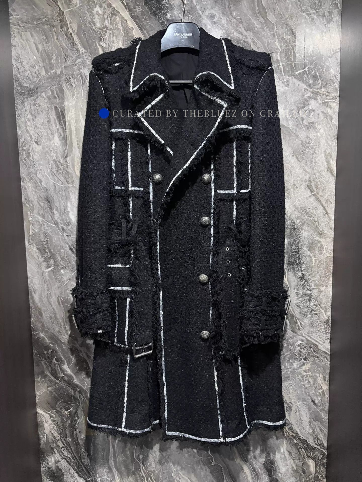 Balmain Runway Black & White Line Coat Size US M / EU 48-50 / 2 - 1 Thumbnail