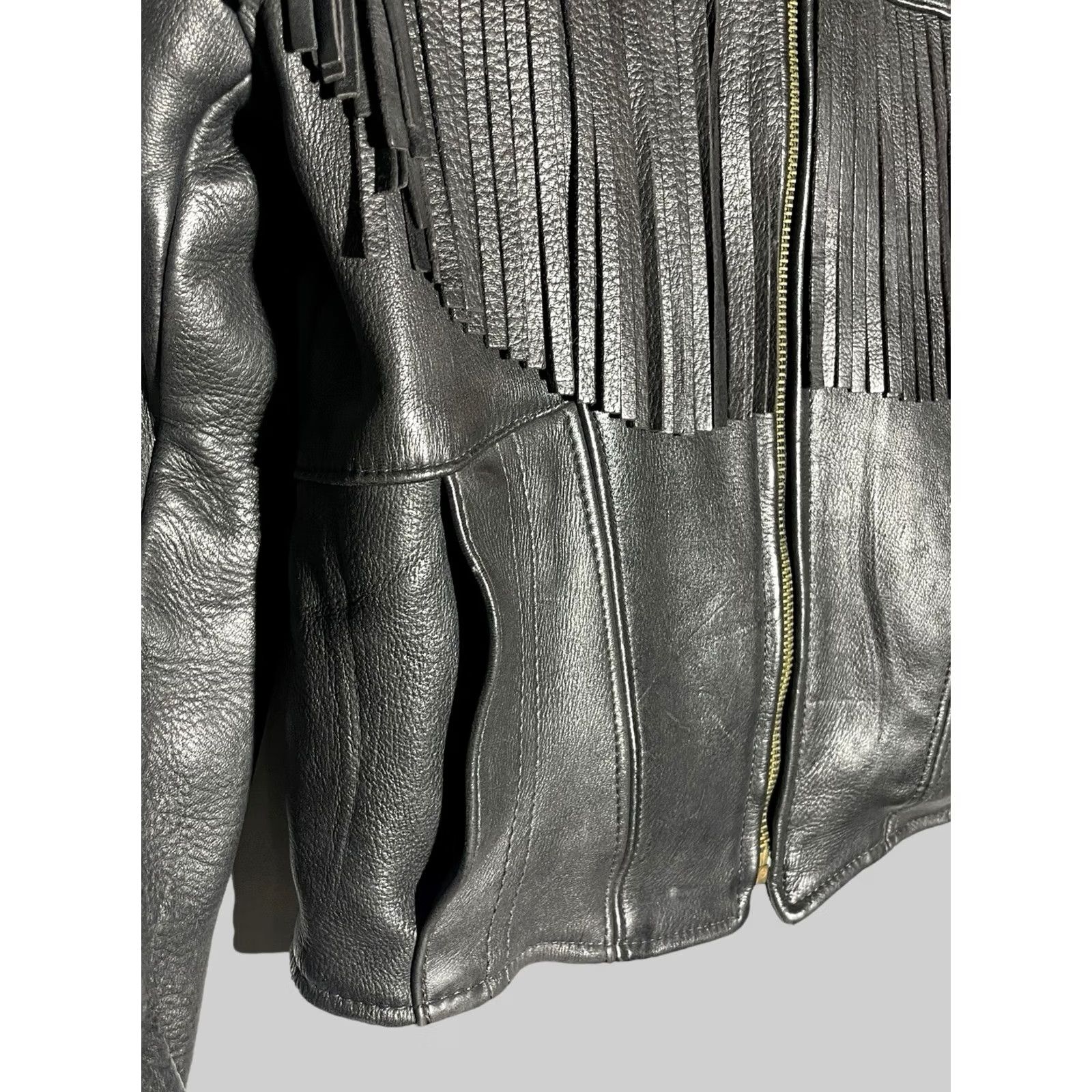 Vintage VINTAGE Branded Garments Jacket Womens S/XS Black Motorcycles Women Leather Size S / US 4 / IT 40 - 6 Thumbnail
