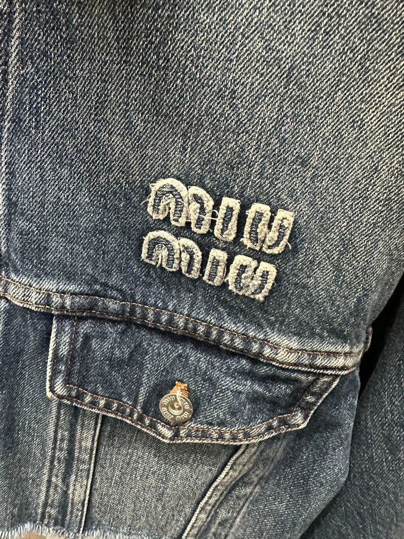 Miu Miu miu miu Small logo short denim jacket Size XS / US 0-2 / IT 36-38 - 3 Thumbnail