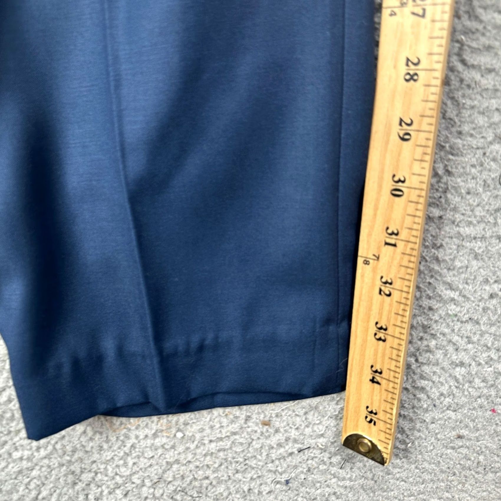 Vintage Alberto Cardinal Dress Pants Men 36X34 Blue Slim Flat Front Straight Leg NEW Size US 36 / EU 52 - 6 Thumbnail