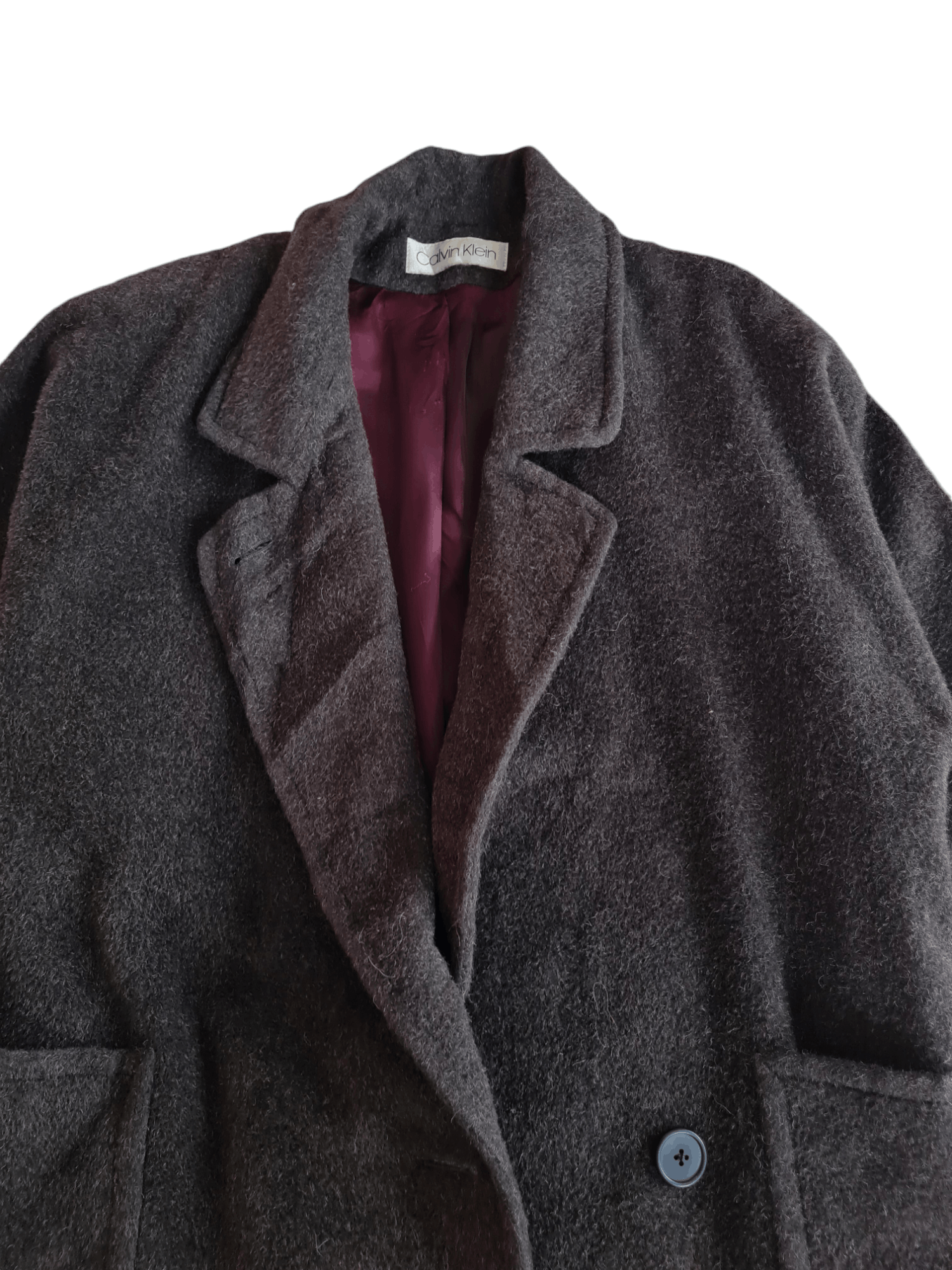 Calvin Klein × Vintage Calvin Klein Wool Coat Jacket Size US L / EU 52-54 / 3 - 6 Thumbnail