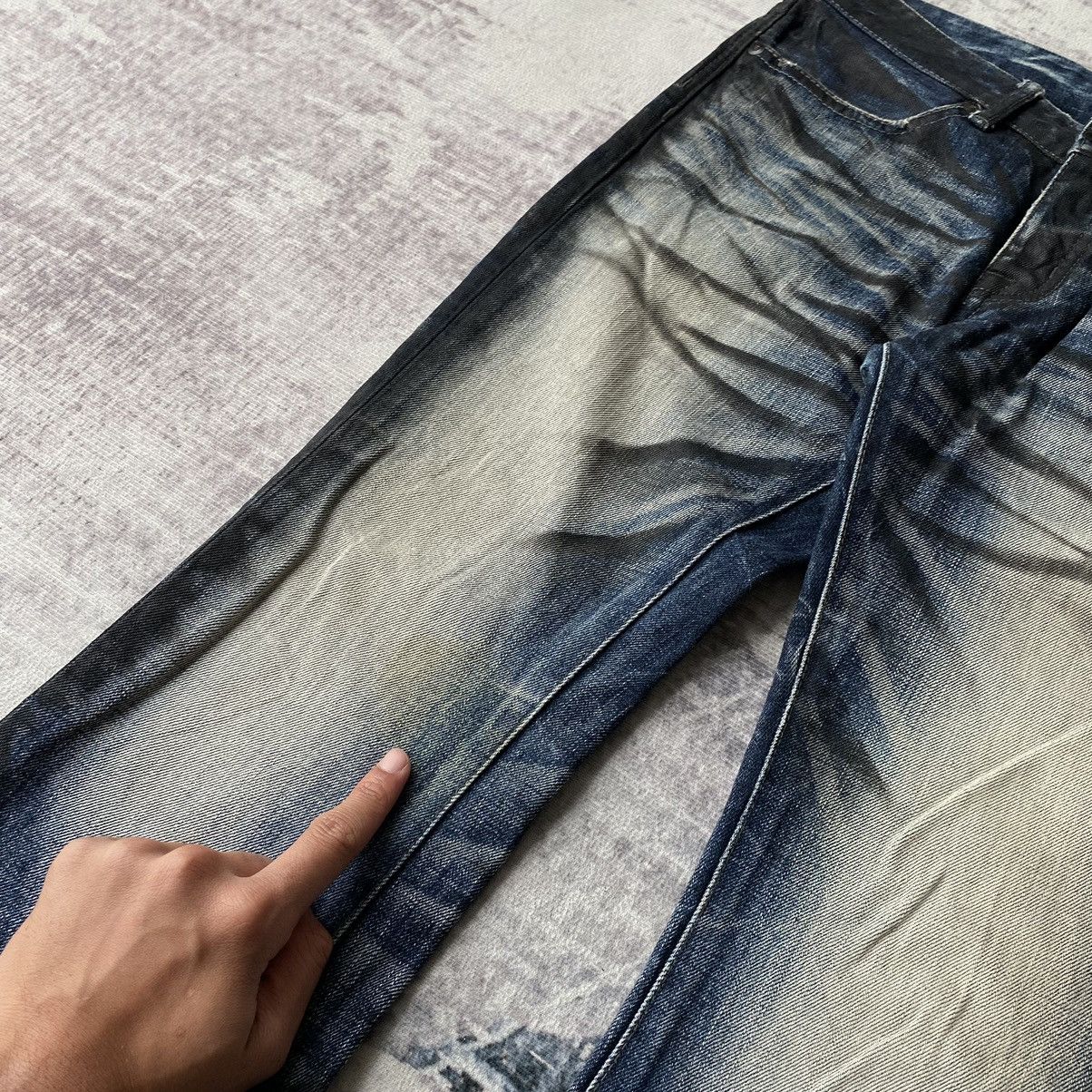 CIVARIZE Civarize Flare Black Wax Denim Jeans Size US 31 - 6 Thumbnail