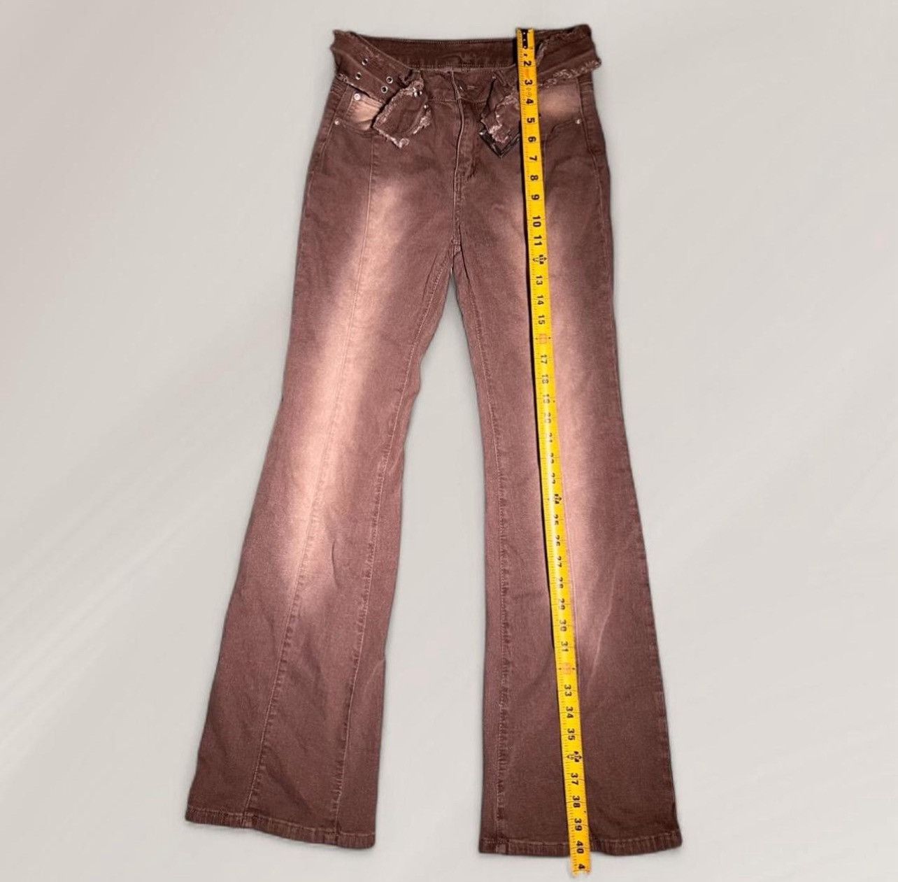 Shein Brown SHEIN low-rise flare jeans Size 28" / US 6 / IT 42 - 3 Thumbnail