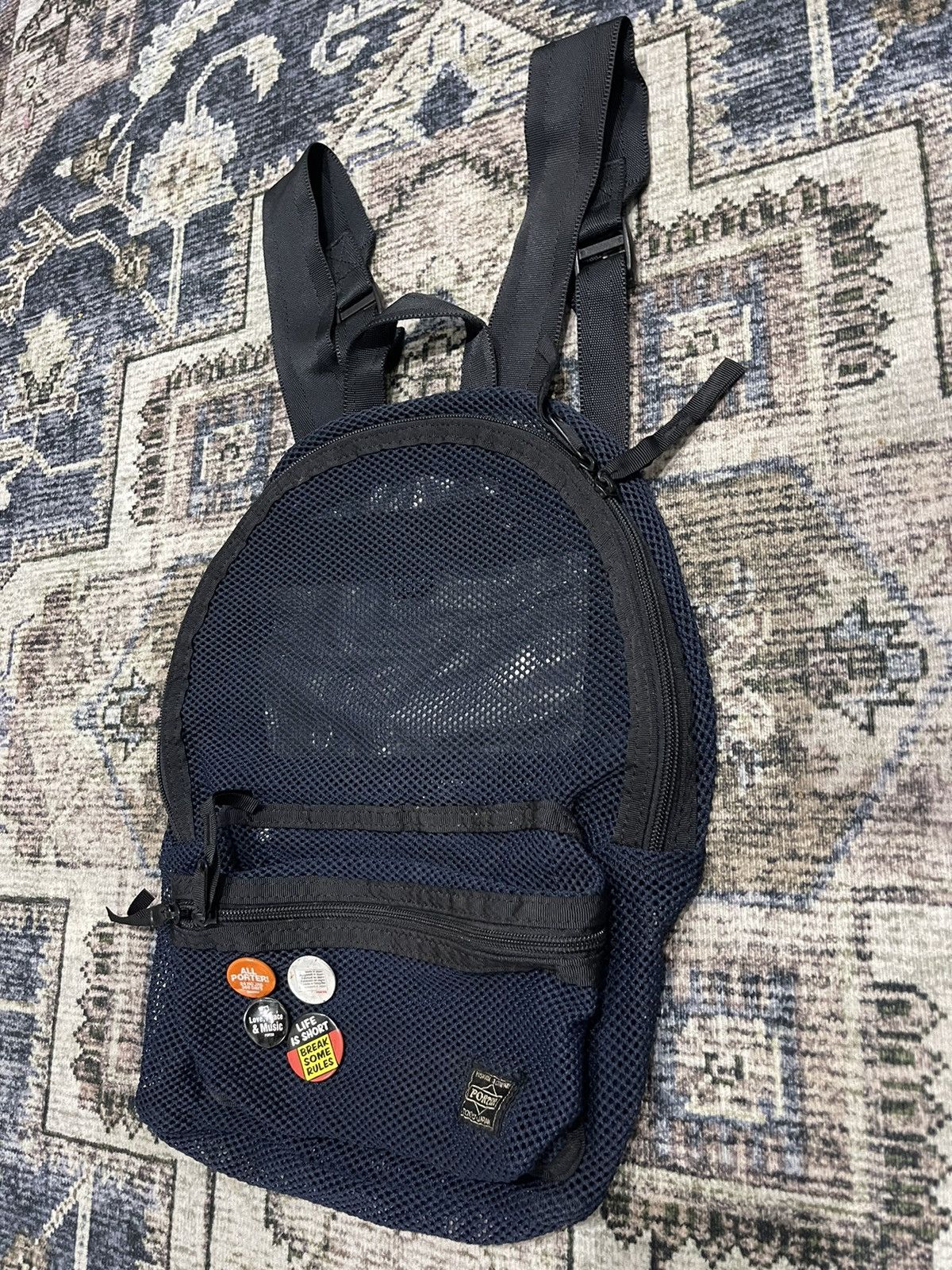 Japanese Brand × Porter × Vintage 🔥Vintage PORTER Tokyo Japan Full Mesh Daily Backpack Size ONE SIZE - 2 Thumbnail