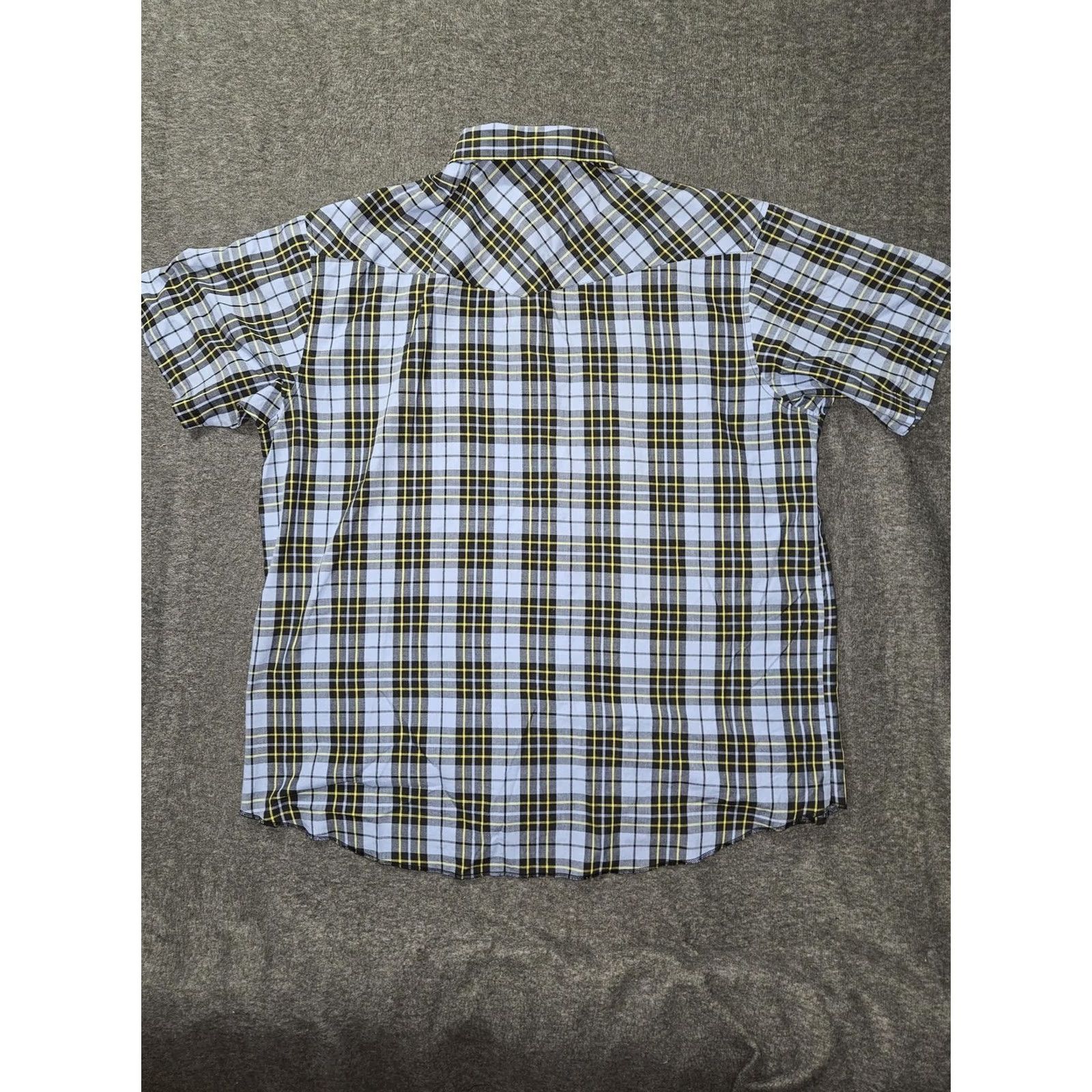 Wrangler Wrangler Shirt Mens 2XL Blue Plaid Western Pearl Snap Short Sleeve Casual Size US XXL / EU 58 / 5 - 6 Thumbnail