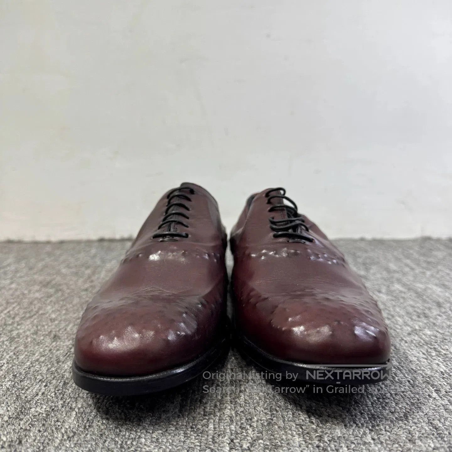 Alexander McQueen Brown Textured Formal Lace-Up Shoes Size 7. Size US 7 / EU 40 - 2 Thumbnail