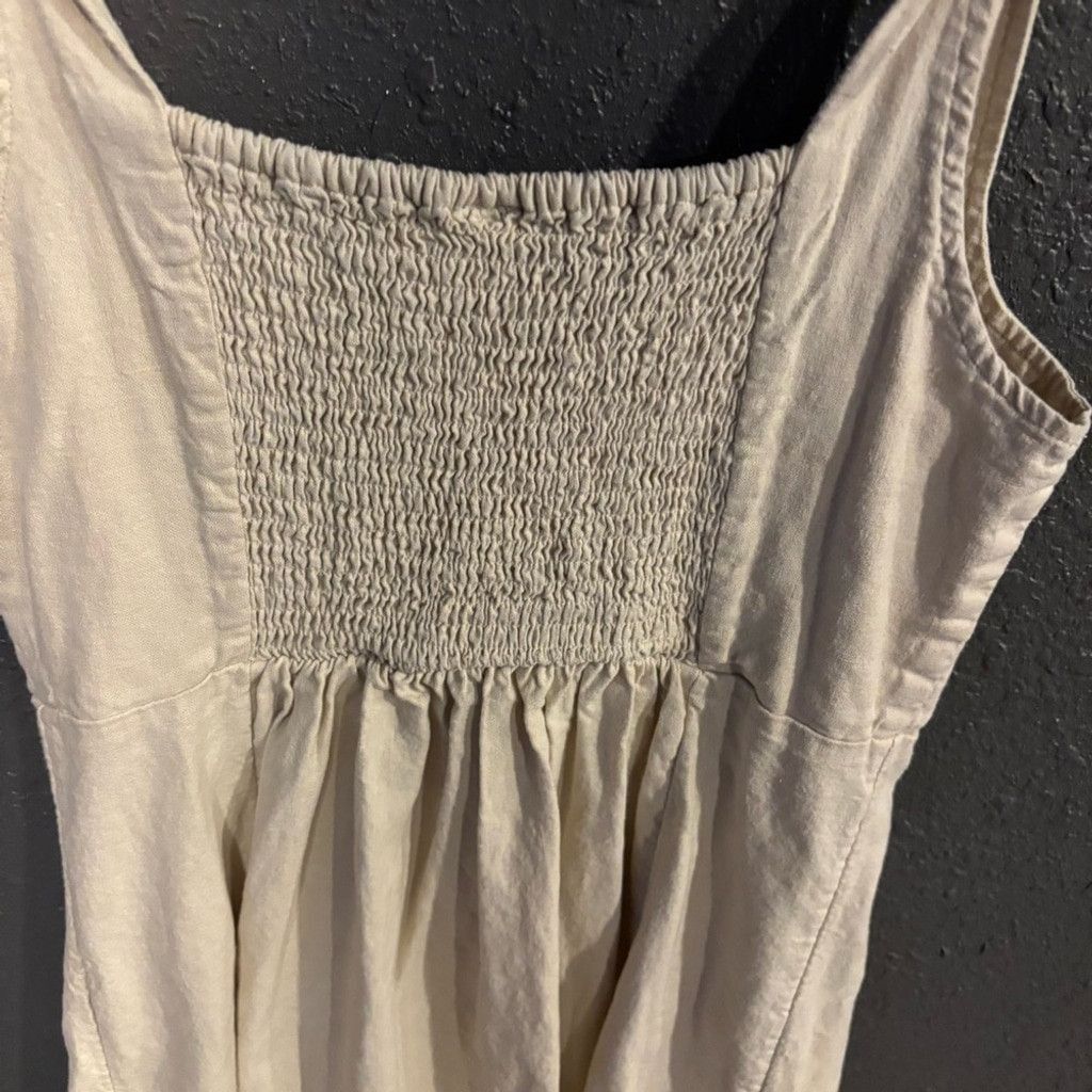 Old Navy Old Navy Cream Textured Midi Dress Size M / US 6-8 / IT 42-44 - 4 Thumbnail