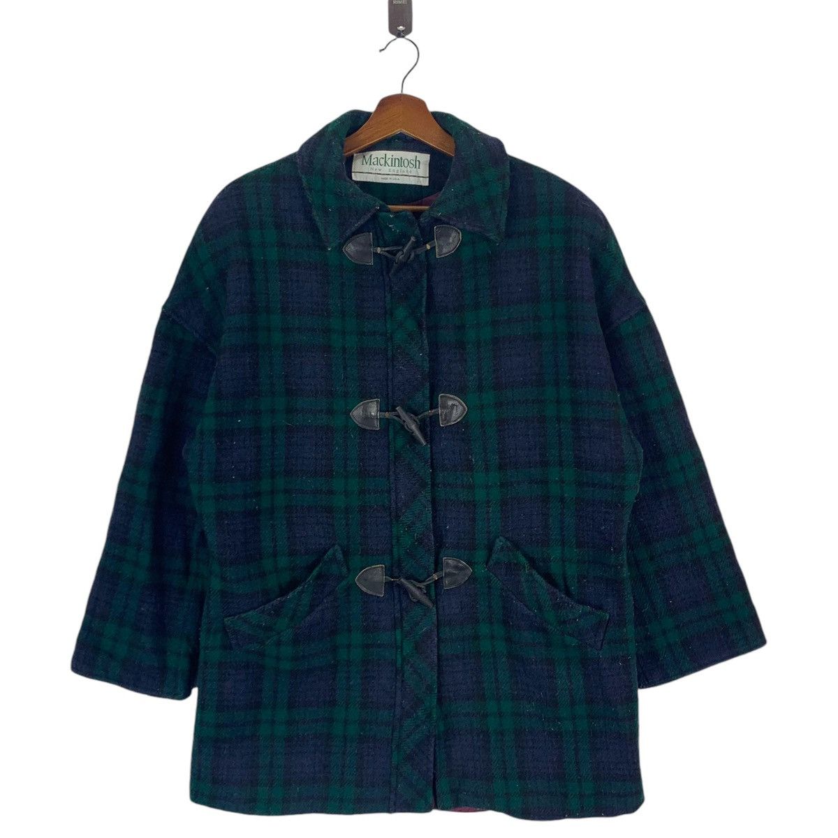 Mackintosh 🔥🔥 VINTAGE MACKINTOSH ENGLAND TOGGLE BUTTON TARTAN Size US M / EU 48-50 / 2 - 1 Thumbnail