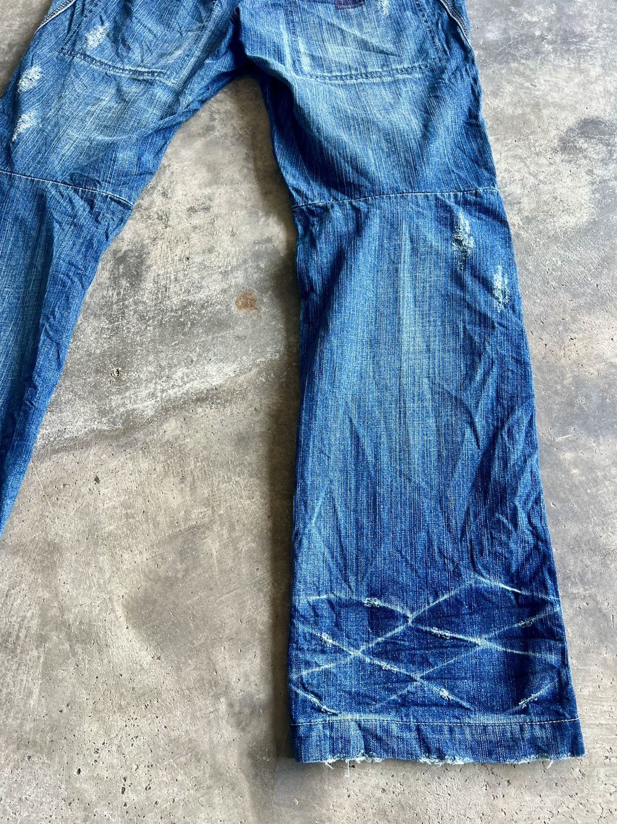Marithe + Francois Girbaud RARE 90s Marithe Francois Girbaud Baggy Flare Denim Size US 38 / EU 54 - 18 Thumbnail