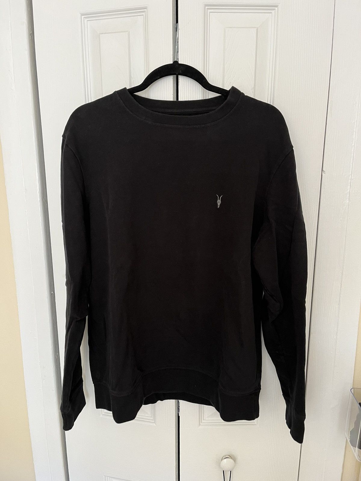 Allsaints Allsaints Black Crew Neck Sweatshirt Size US L / EU 52-54 / 3 - 1 Thumbnail