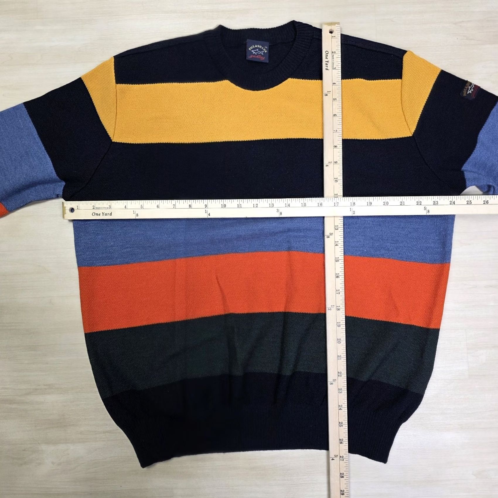 Paul & Shark Paul & Shark Yachting Crewneck Sweater Multi Color Striped Virgin Wool Size XXL Size US XXL / EU 58 / 5 - 6 Thumbnail