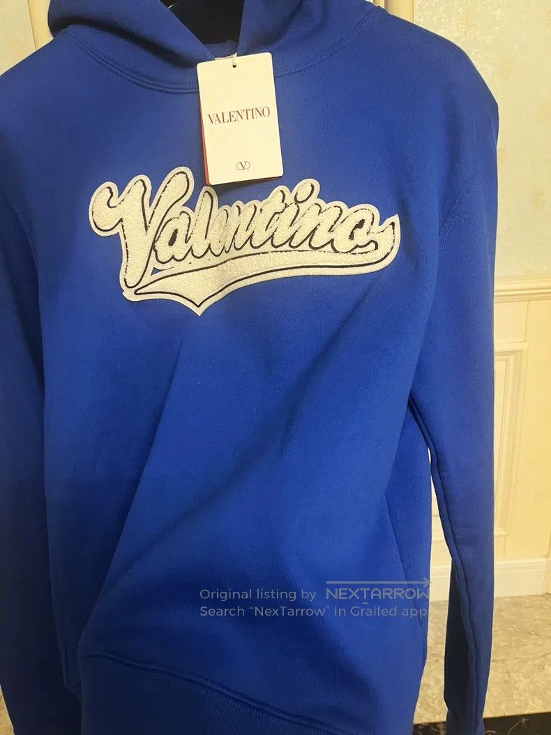 Valentino Valentino Blue hooded sweatshirt Size US L / EU 52-54 / 3 - 4 Thumbnail