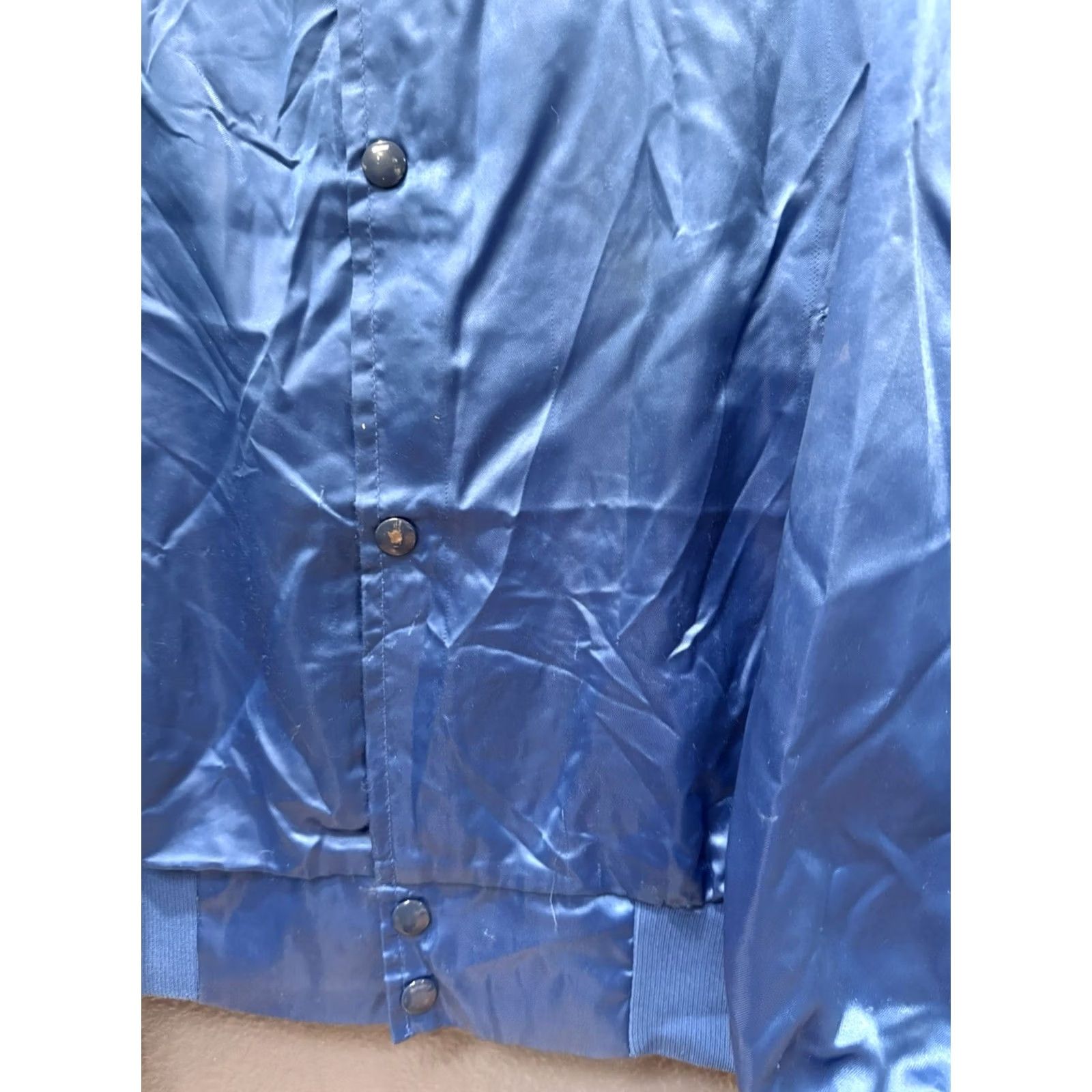 Vintage VINTAGE 80s West Ark Bomber Jacket Men’s Satin Blue Medium Jackets Size US M / EU 48-50 / 2 - 6 Thumbnail