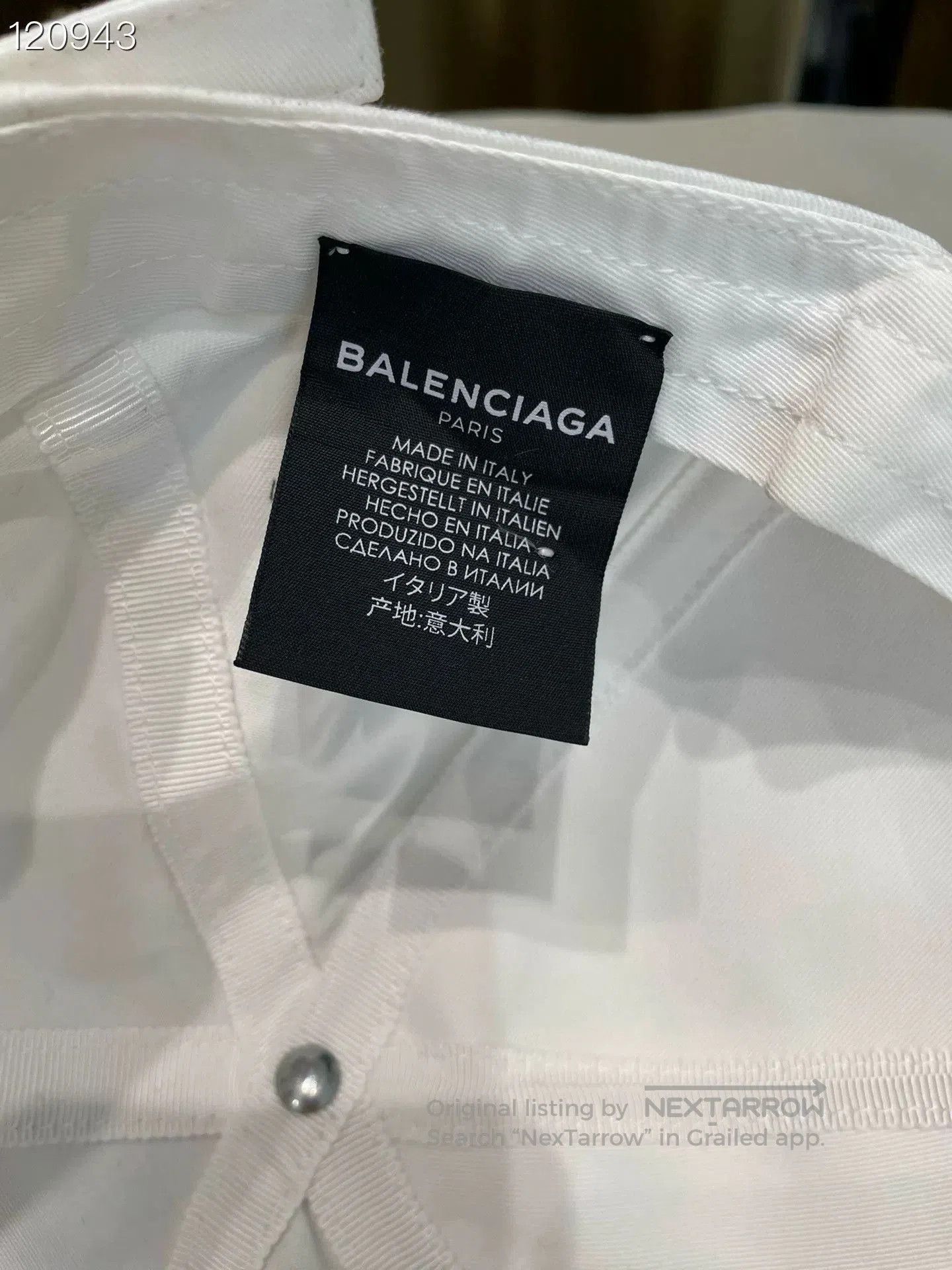 Balenciaga Balenciaga 079897H183 White Unisex Baseball Cap. Size ONE SIZE - 4 Thumbnail