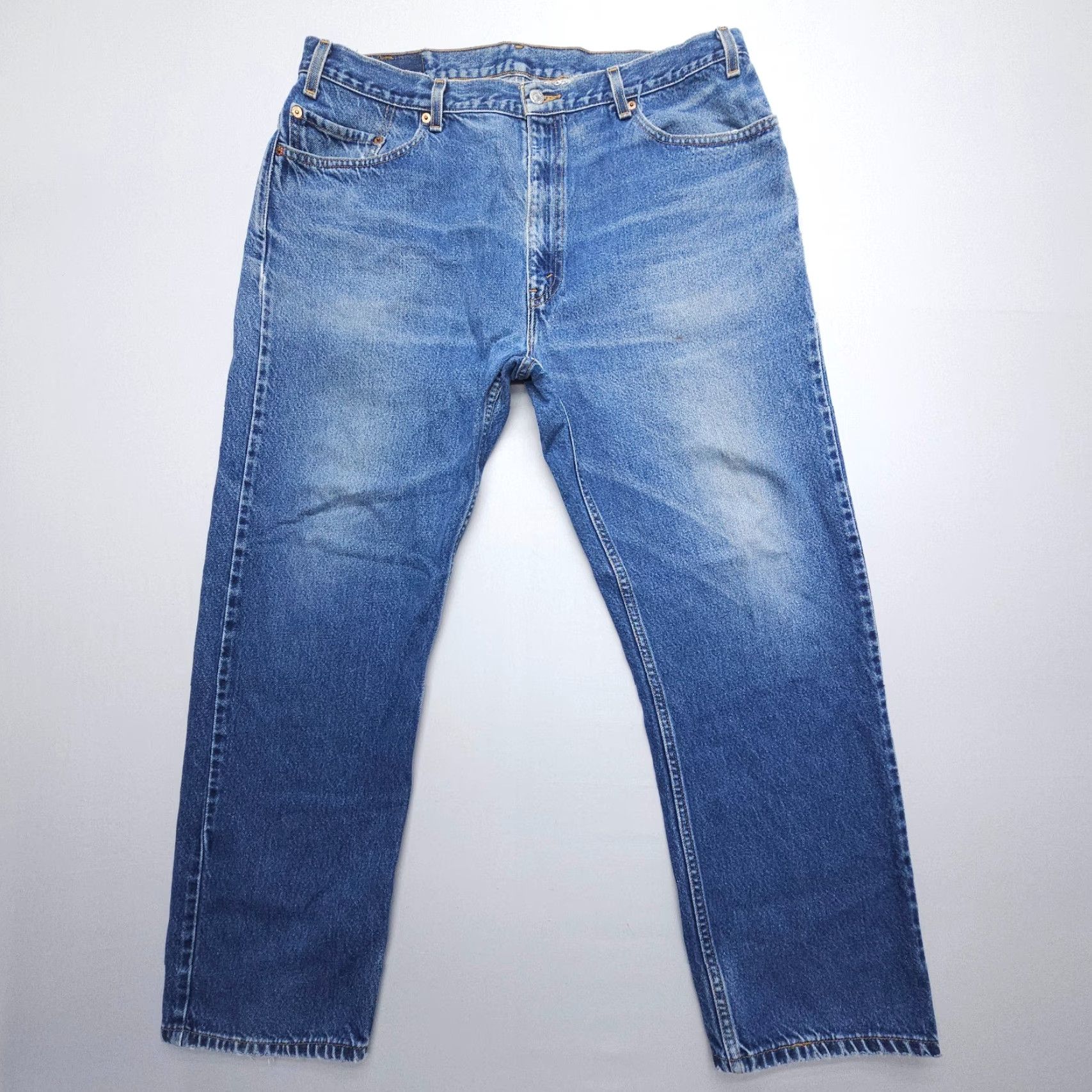 Levi's VINTAGE Levi's 505 Jeans Mens 40 x 29 Blue Dark Rigid Straight 5-Pocket Denim Cotton Regular Classic American Size US 40 / EU 56 - 2 Thumbnail