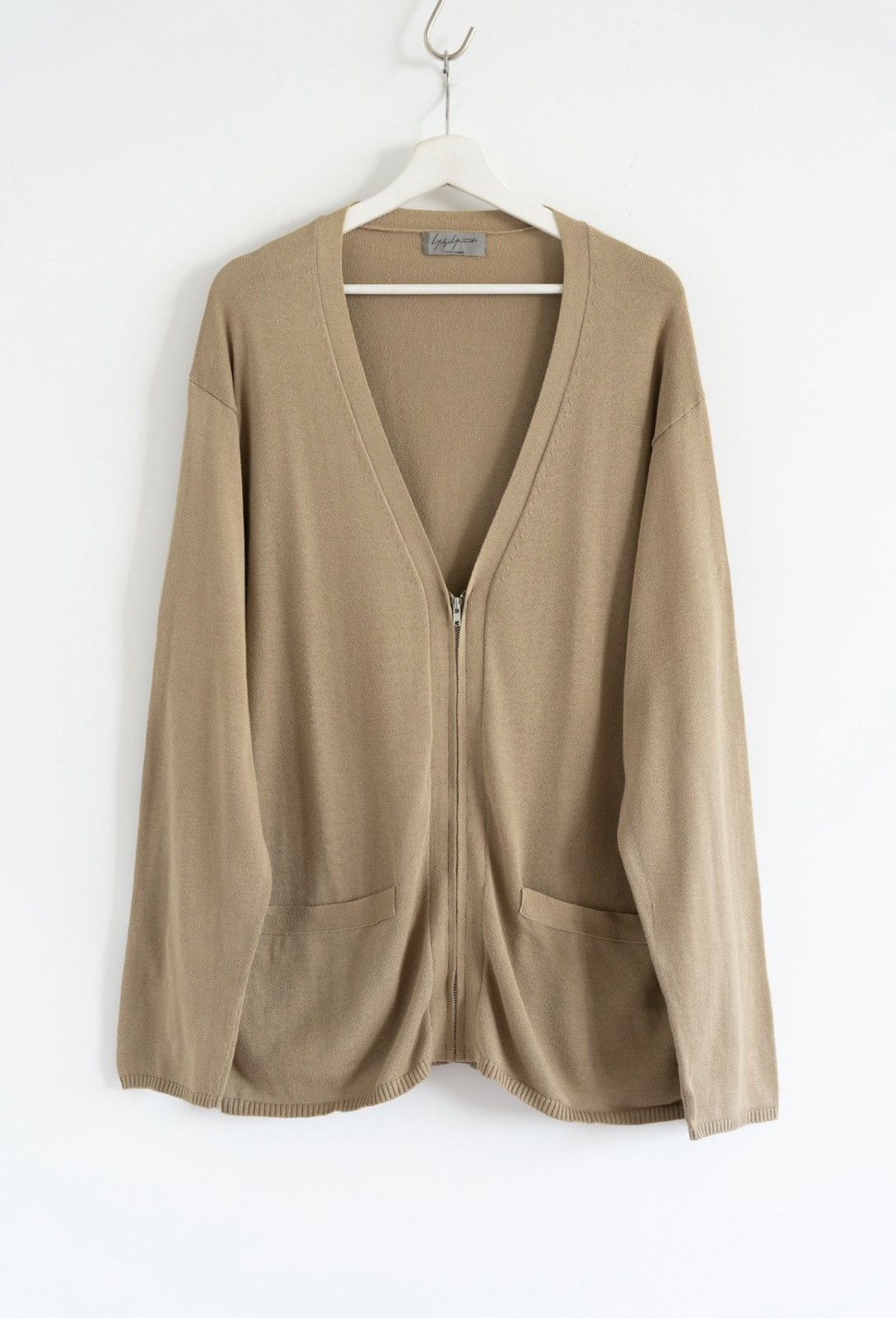 Yohji Yamamoto Yohji Yamamoto 05ss Camel Zip-Up Knit Cardigan K4 Size US L / EU 52-54 / 3 - 1 Thumbnail