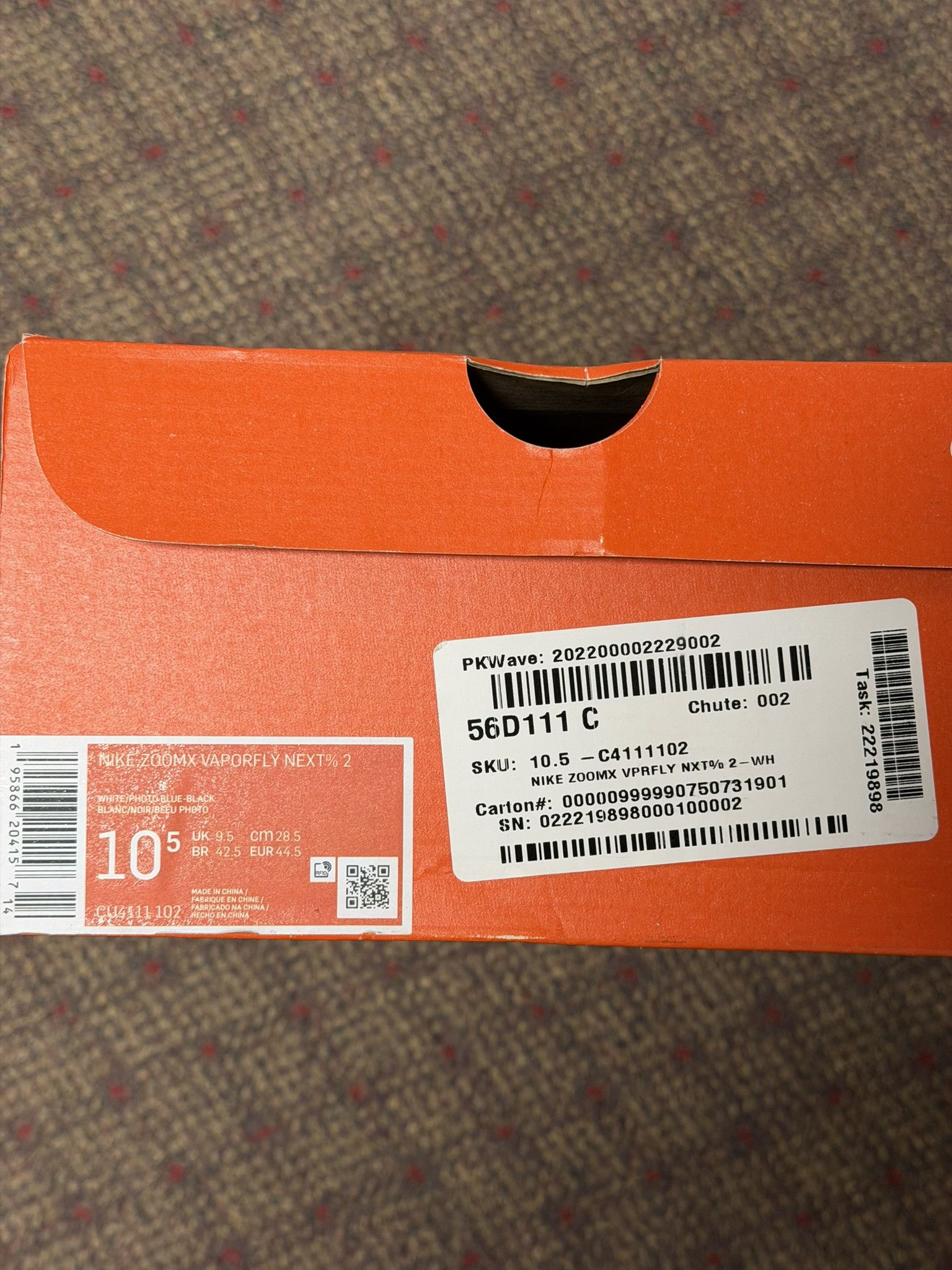 Nike ZoomX Vaporfly NEXT% 2 'White Photo Blue'- SIZE 10 Size US 10.5 / EU 43-44 - 7 Thumbnail