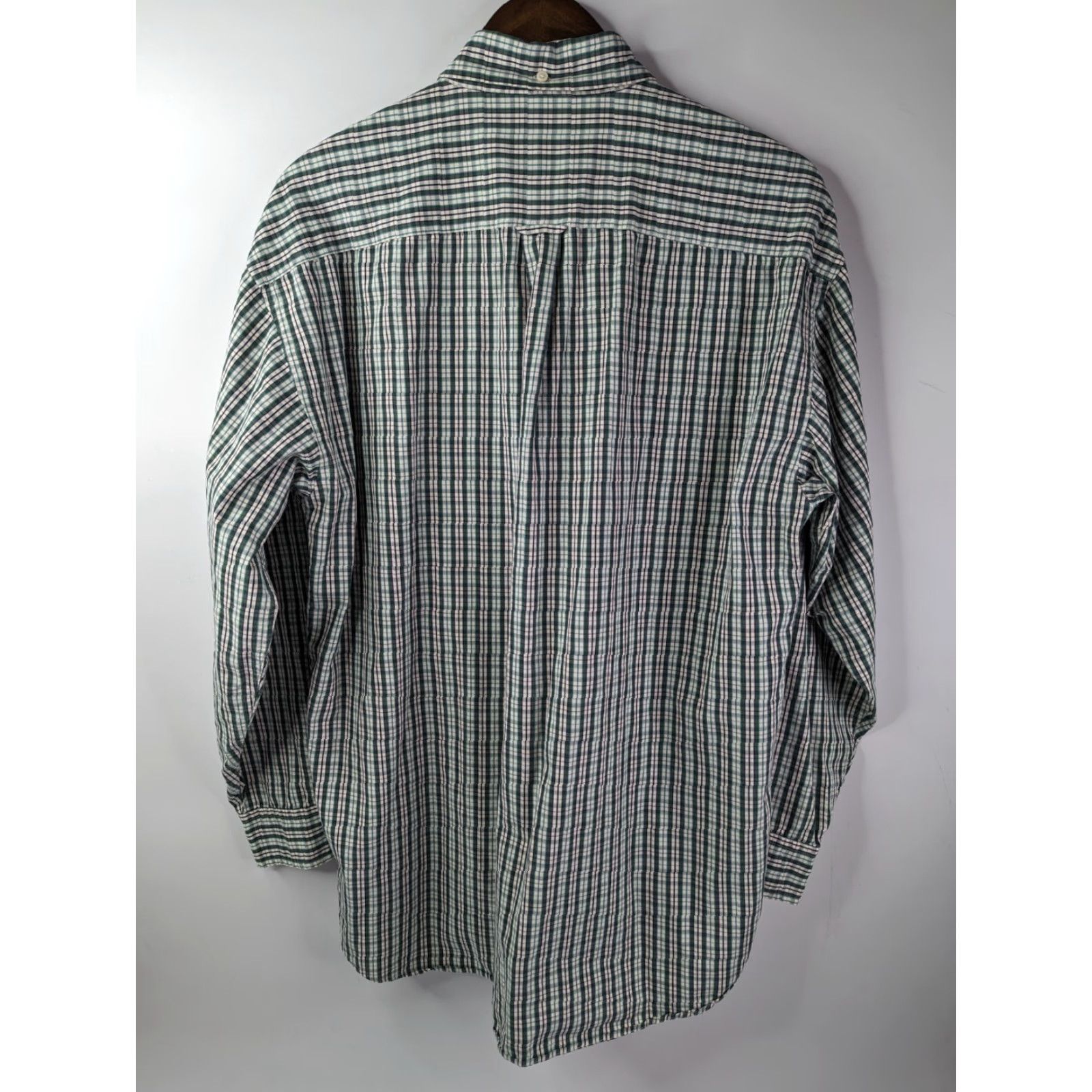 Evergreen Evergreen Shirt Button-Down L Green Cotton Soft Poplin Long Sleeve Classic Men's Velvety Size US L / EU 52-54 / 3 - 4 Thumbnail