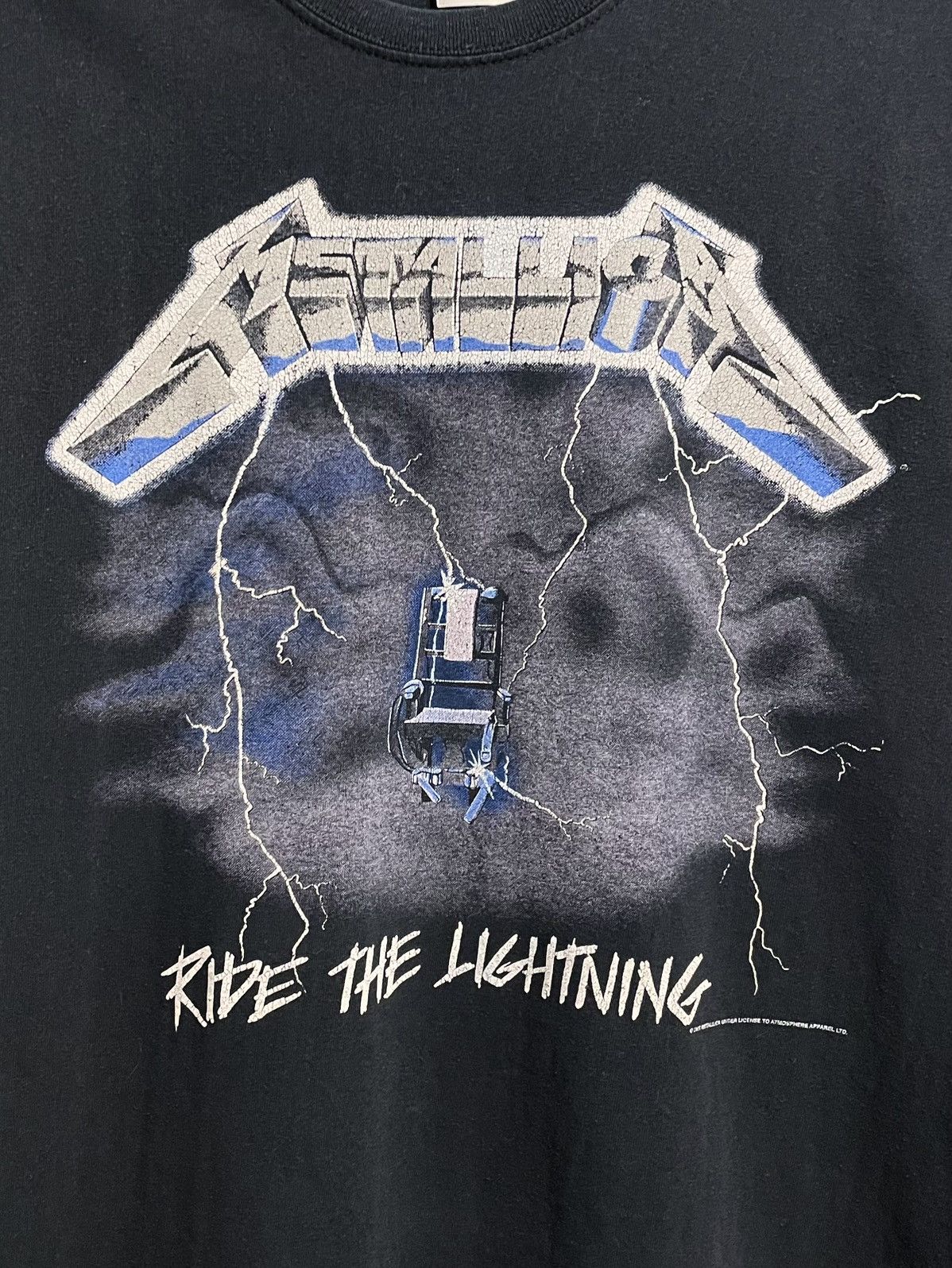 Band Tees Vintage 00s Metallica Ride The Lightning Rock Band T-Shirt Size US L / EU 52-54 / 3 - 4 Thumbnail
