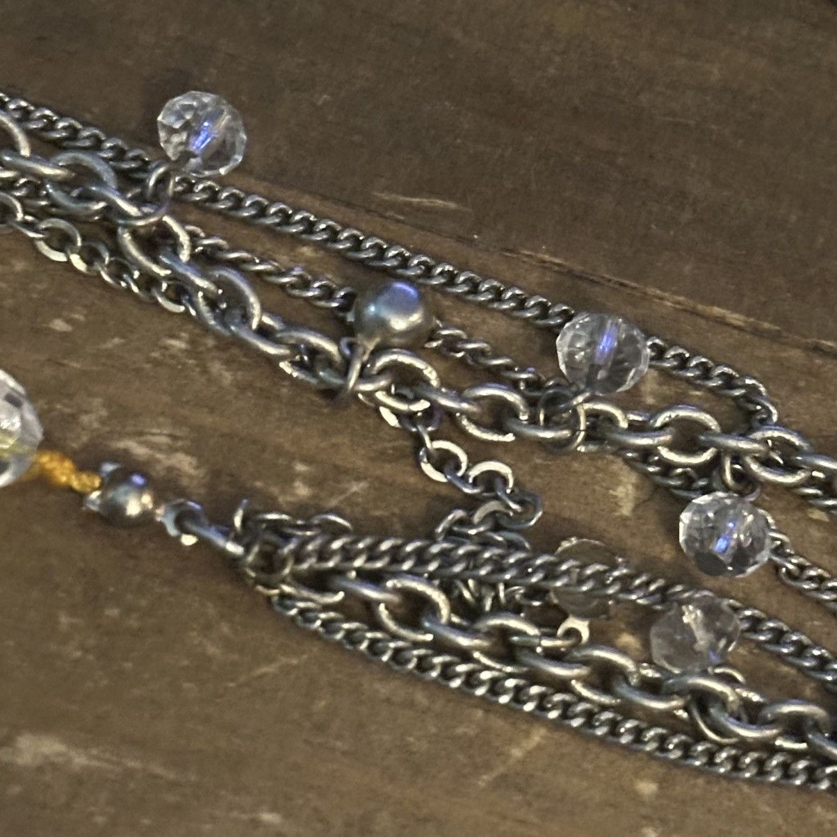Loft Loft clear bead and multi chain long swag necklace Size ONE SIZE - 4 Thumbnail
