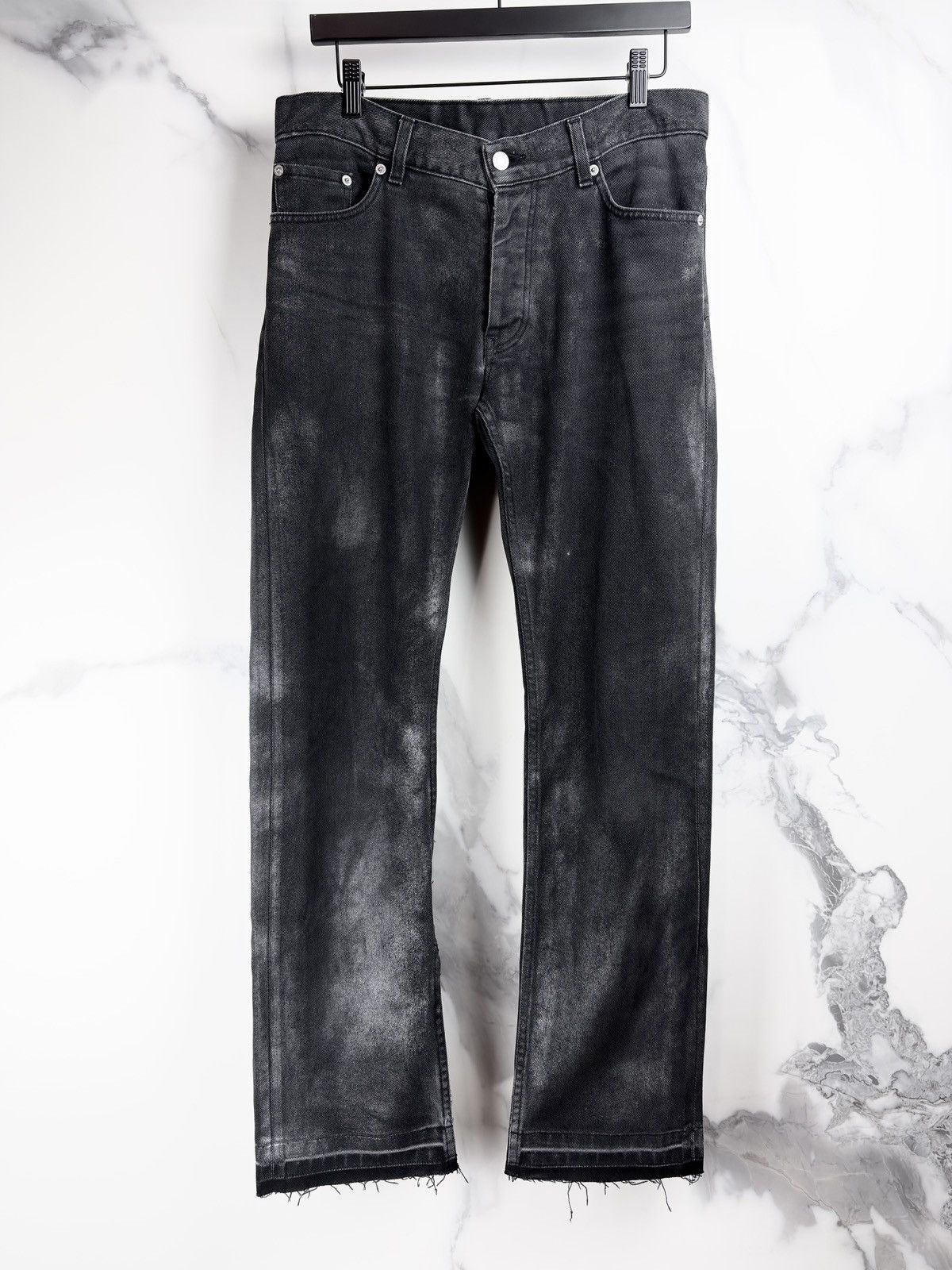 Helmut Lang Helmut Lang Wax-Coated Bootcut Jeans | Grailed