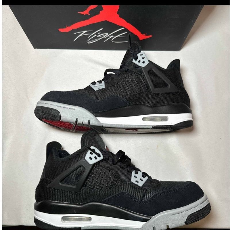 Jordan Brand × Nike Size 7 - Air Jordan 4 Retro SE GS Black Canvas Men's Shoes Size US 7 / EU 40 - 3 Thumbnail