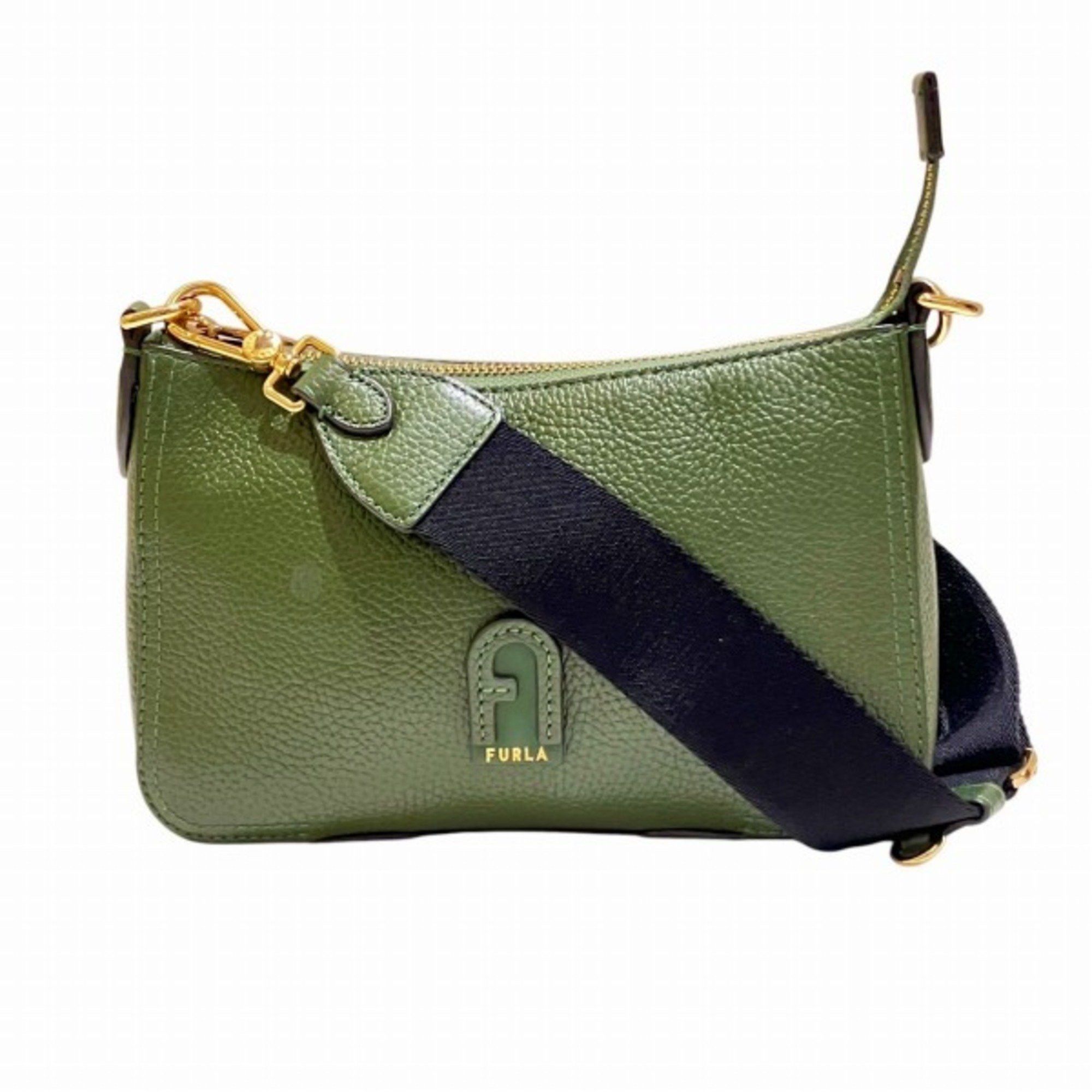 Furla Leather Green Bag Shoulder For Women