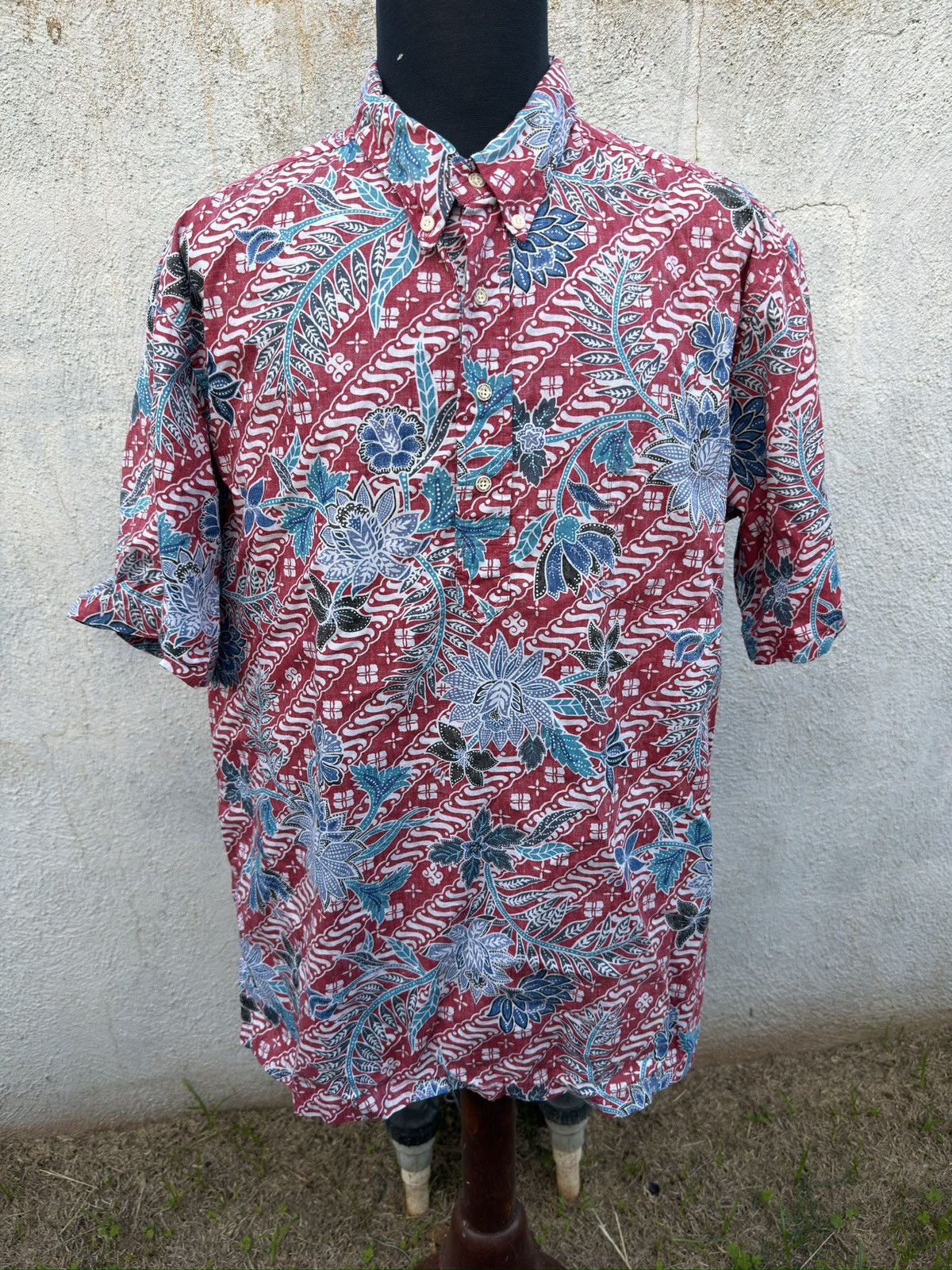 Reyn Spooner PreOwned Reyn Spooner Red/Blue Hawaiian Print Men's XXL Size US XXL / EU 58 / 5 - 1 Thumbnail