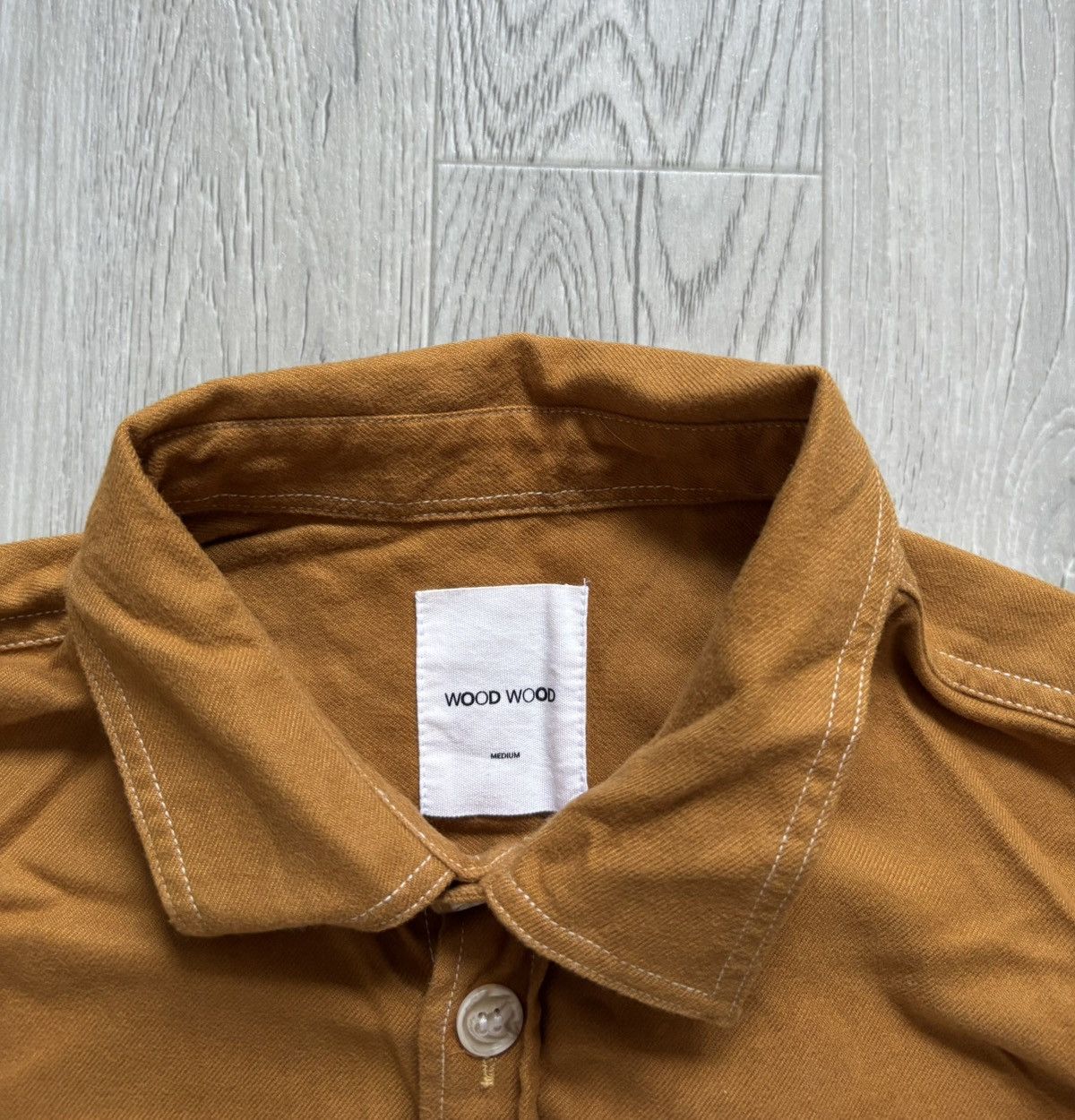 Japanese Brand × Wood Wood Wood Wood Button Flannel Shirt Brown Size US M / EU 48-50 / 2 - 4 Thumbnail