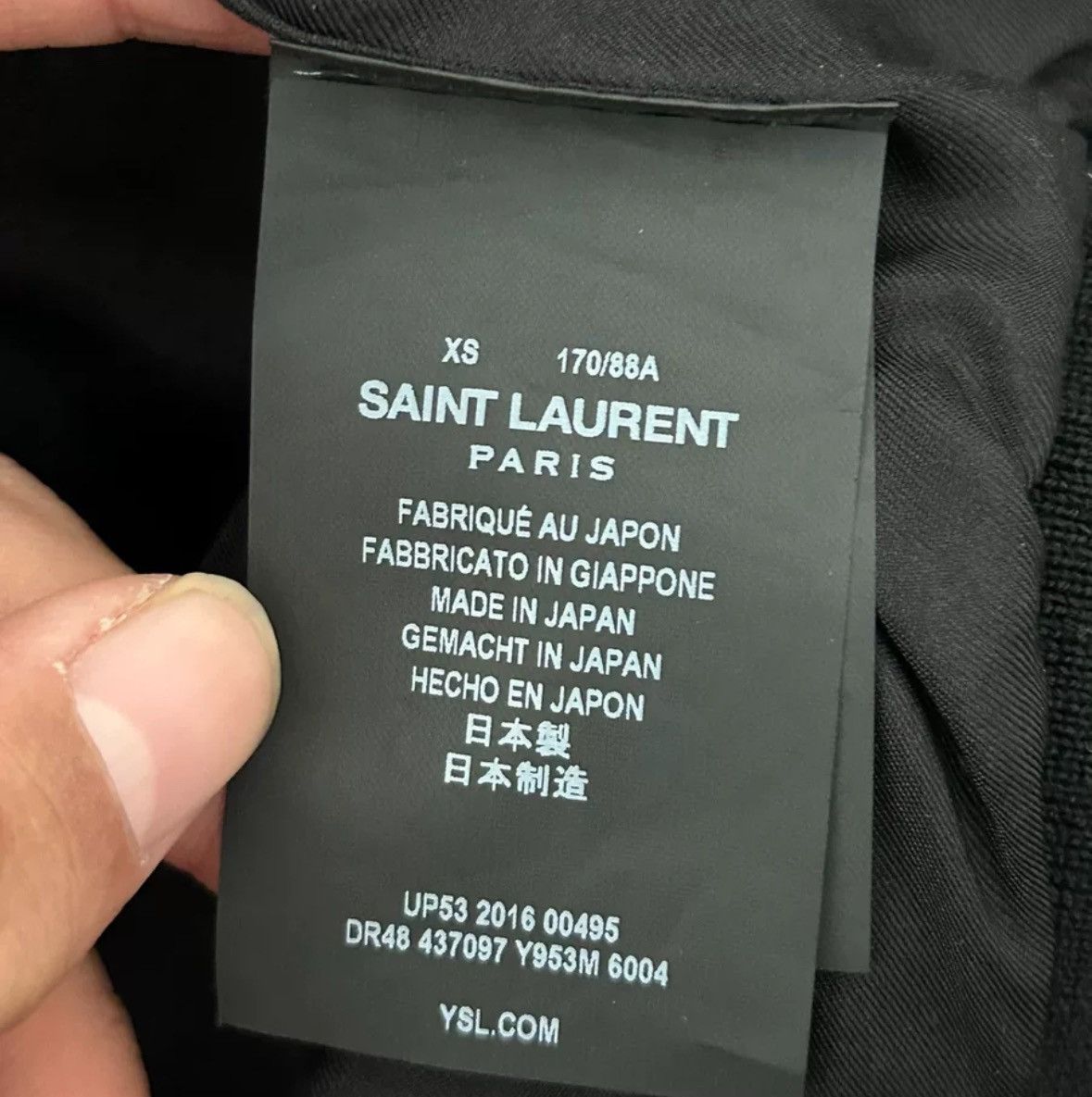 Saint Laurent Paris × Yves Saint Laurent Saint Laurent 16fw Black and Red Jacket2412-Nextarrow Size US XS / EU 42 / 0 - 5 Thumbnail