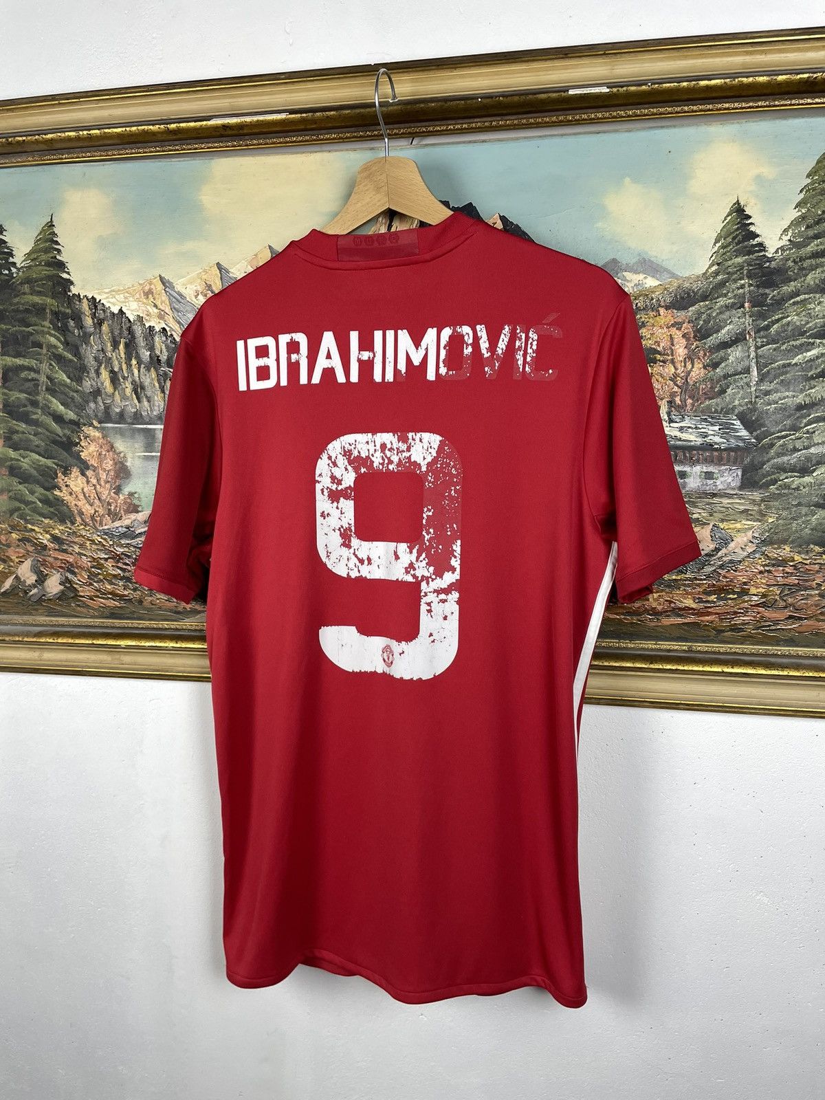 Adidas Adidas Manchester United Red Jersey T-shirt Tee Ibrahimovic Size US M / EU 48-50 / 2 - 5 Thumbnail