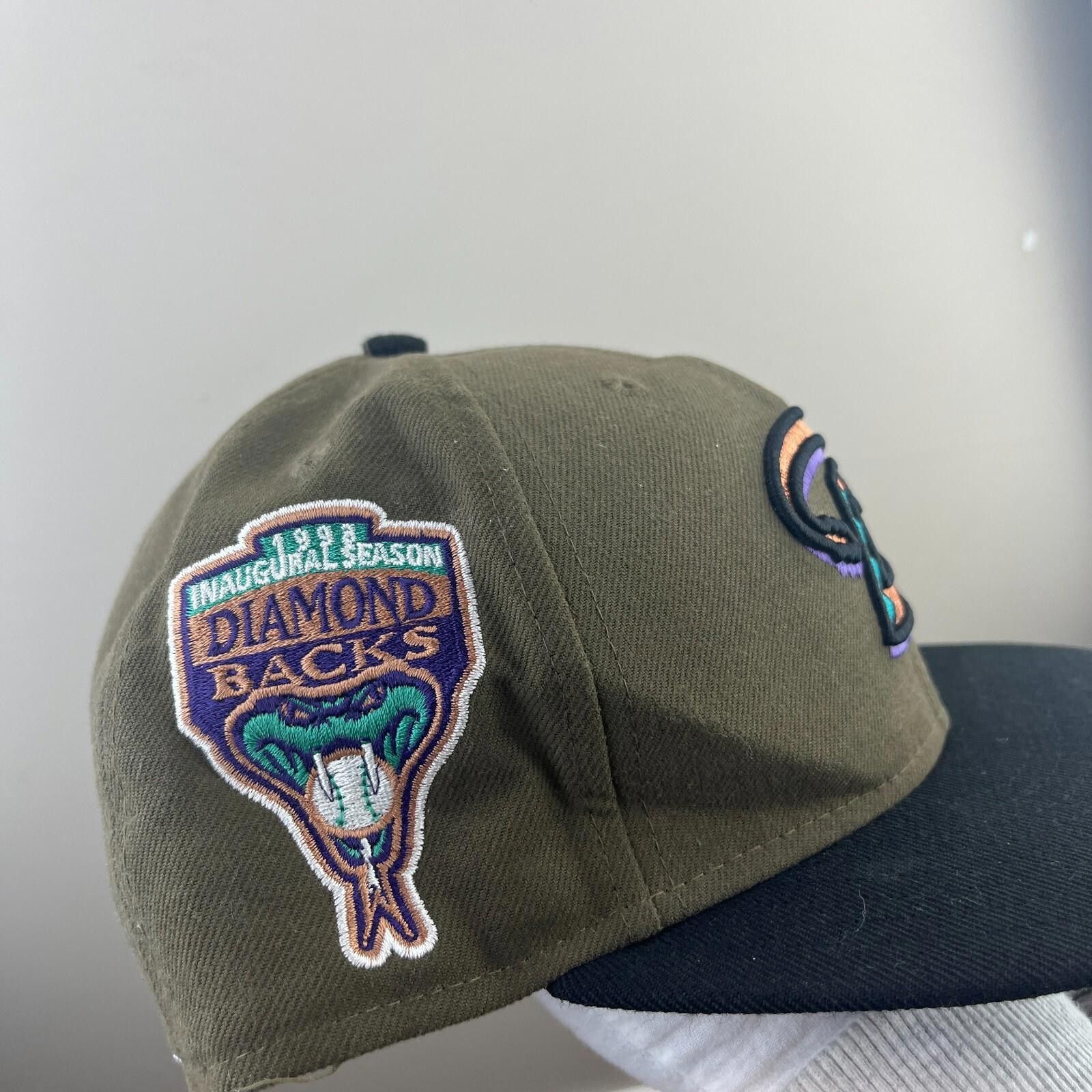 New Era Vintage Arizona Diamondbacks New Era Fitted Hat 7 3/8 Size ONE SIZE - 3 Thumbnail