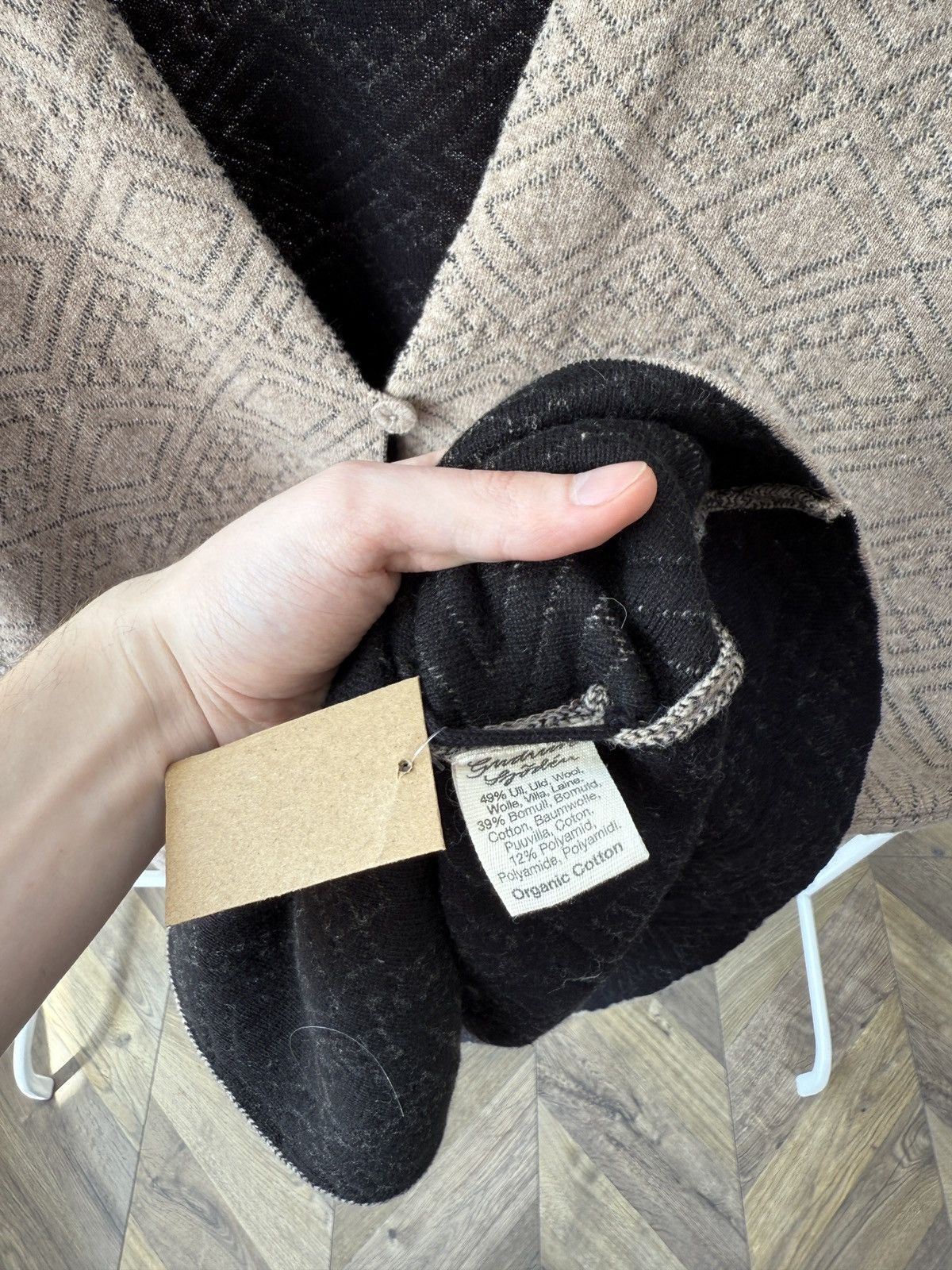 Gudrun Sjoden Vintage Gudrun Sjoden Womens Cardigan Knit Geometric Pattern Size L / US 10 / IT 46 - 7 Thumbnail