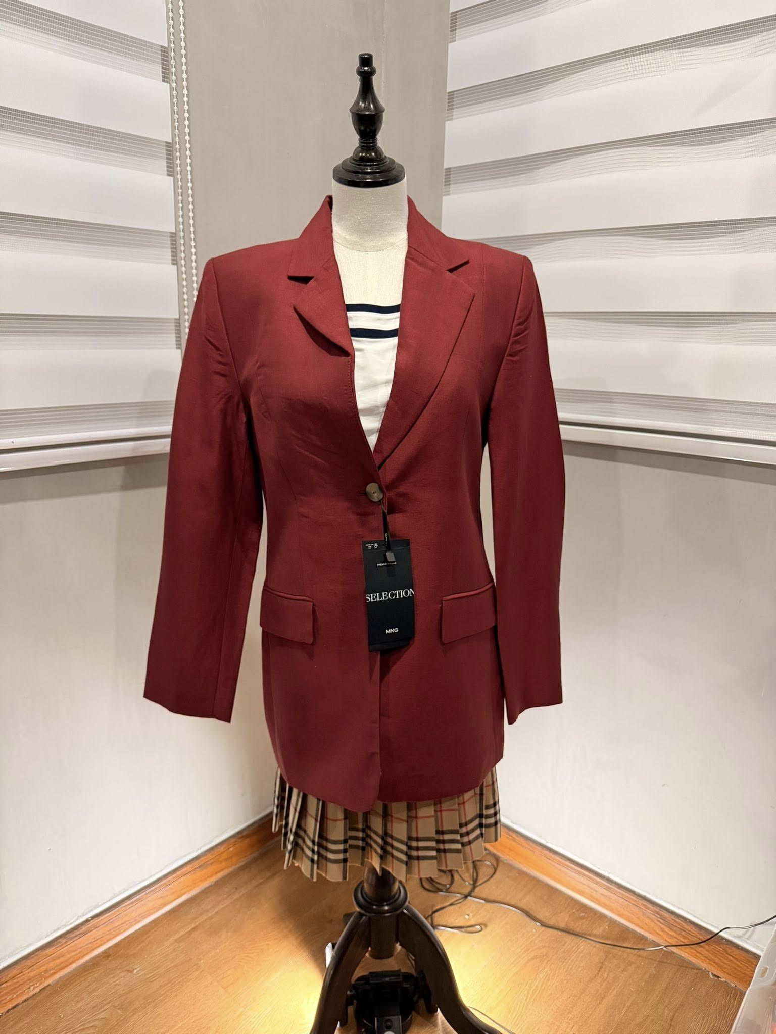 Other MNG SELECTION burgandi women blazer S 2254 Size S / US 4 / IT 40 - 1 Thumbnail