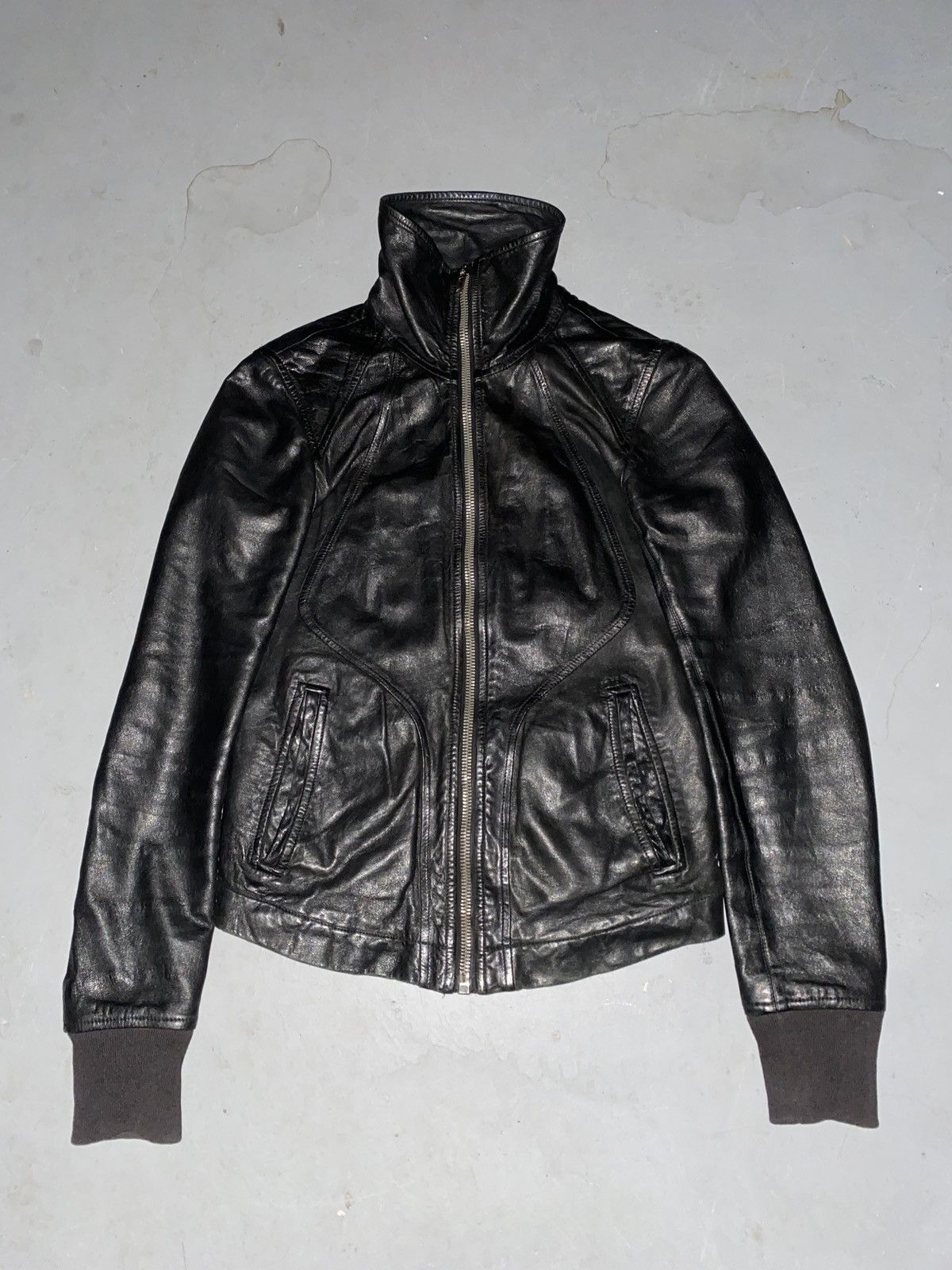 最終値下【Rick Owens】intarsia ライダース　カウレザー48 Rick Owens 'Intarsia' Calf Leather Jacket (FW2014) – VILIS VINTAGE