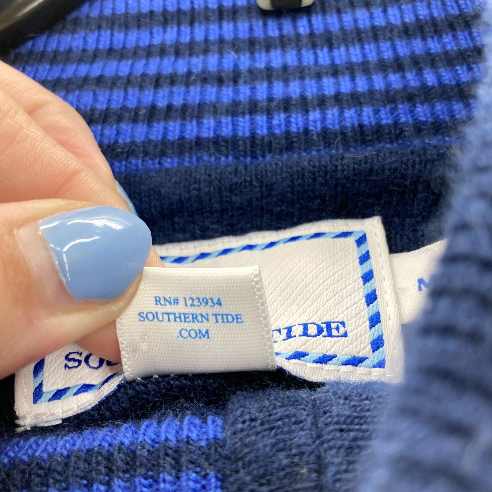 Southern Tide Southern Tide Sweater Mens Blue Medium Half Zip Pullover Wool Alpaca Blend Golf Size US M / EU 48-50 / 2 - 5 Thumbnail