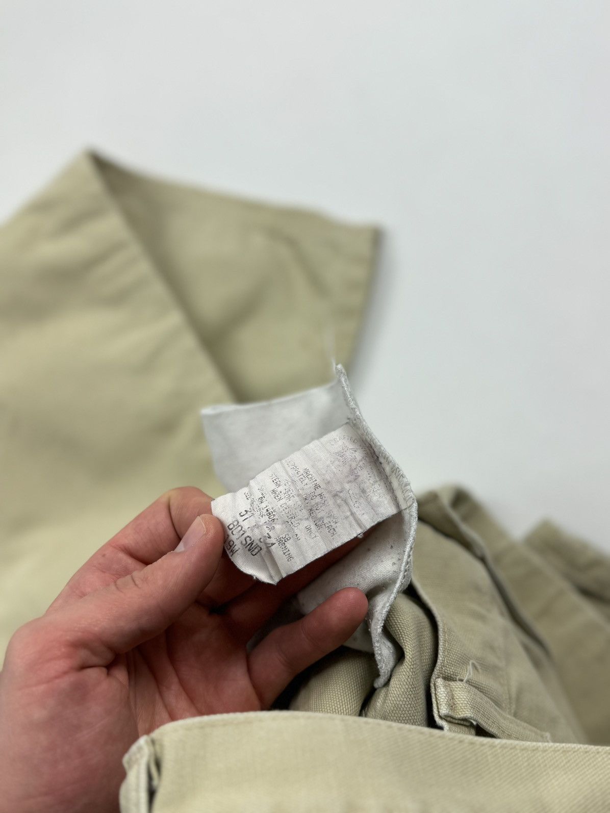 Carhartt 90’s Vintage Carhartt Distressed Double Knee Tan Work Pants Size US 31 - 13 Thumbnail