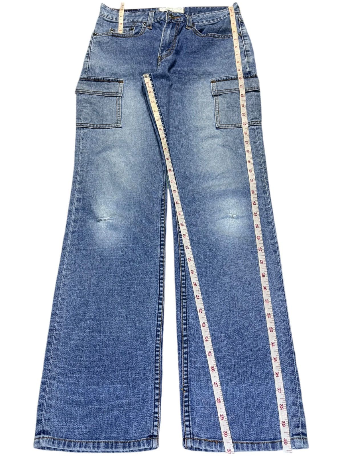 Levi's × Levi's Vintage Clothing Vintage 90s Levis Signature Faded Wash Cargo Carpenter Jeans Size 28" / US 6 / IT 42 - 13 Thumbnail