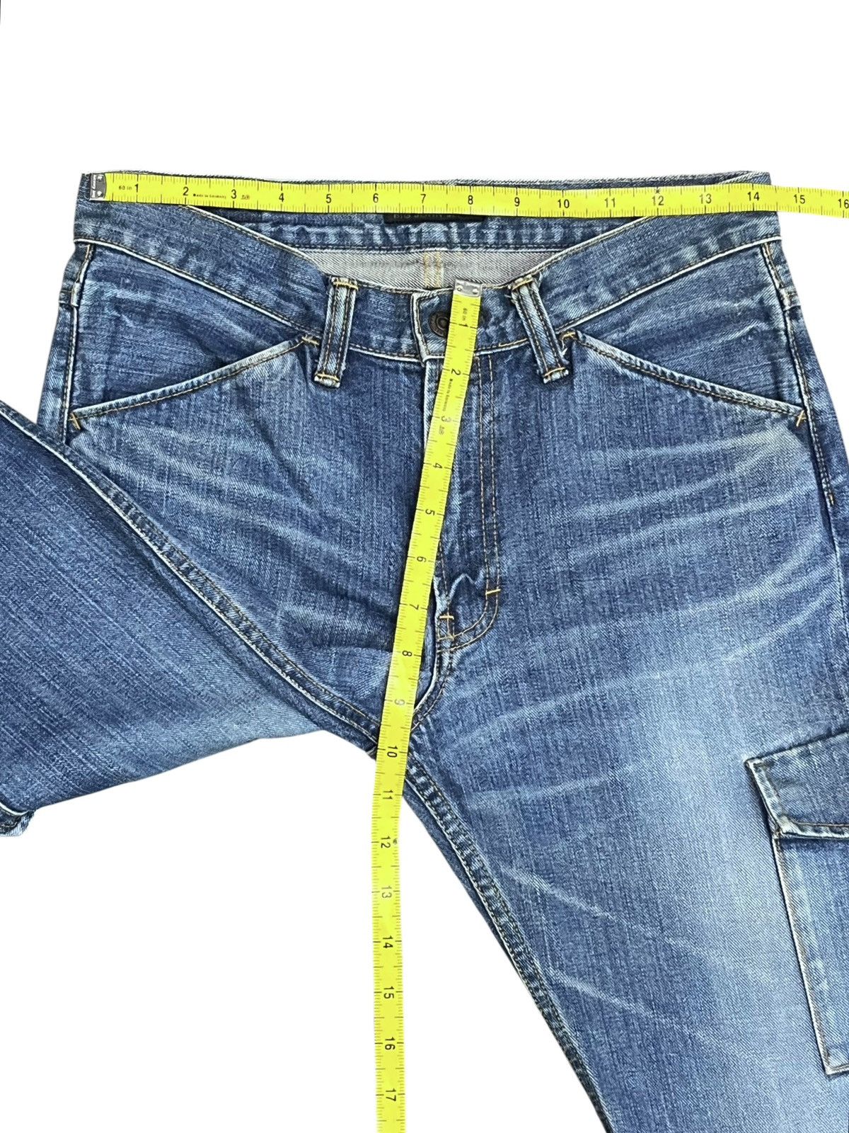 Big John UltraRare Vintage BIG JOHN Super Flare Hourglass Cargo Jeans Size 28" / US 6 / IT 42 - 14 Thumbnail