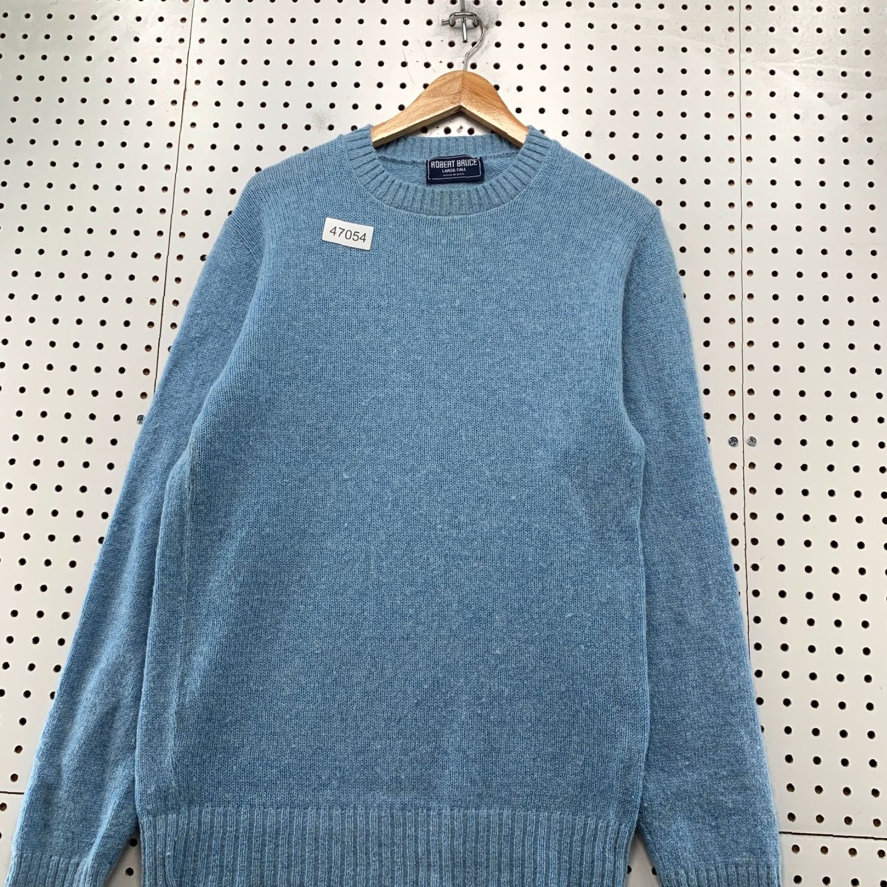 Vintage VINTAGE Robert Bruce Wool Sweater Mens Large Fits Medium Knit Work Made Usa Shirt Mens L Blue Wool Pullover 80s USAٺ Size US L / EU 52-54 / 3 - 4 Thumbnail