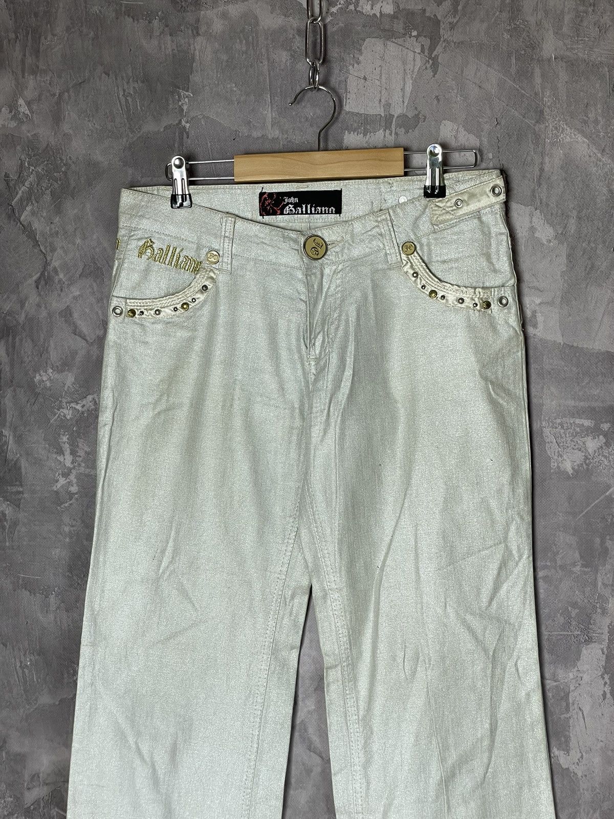 John Galliano × Vintage John Galliano Vintage Streetwear Pants Size 30" / US 8 / IT 44 - 2 Thumbnail