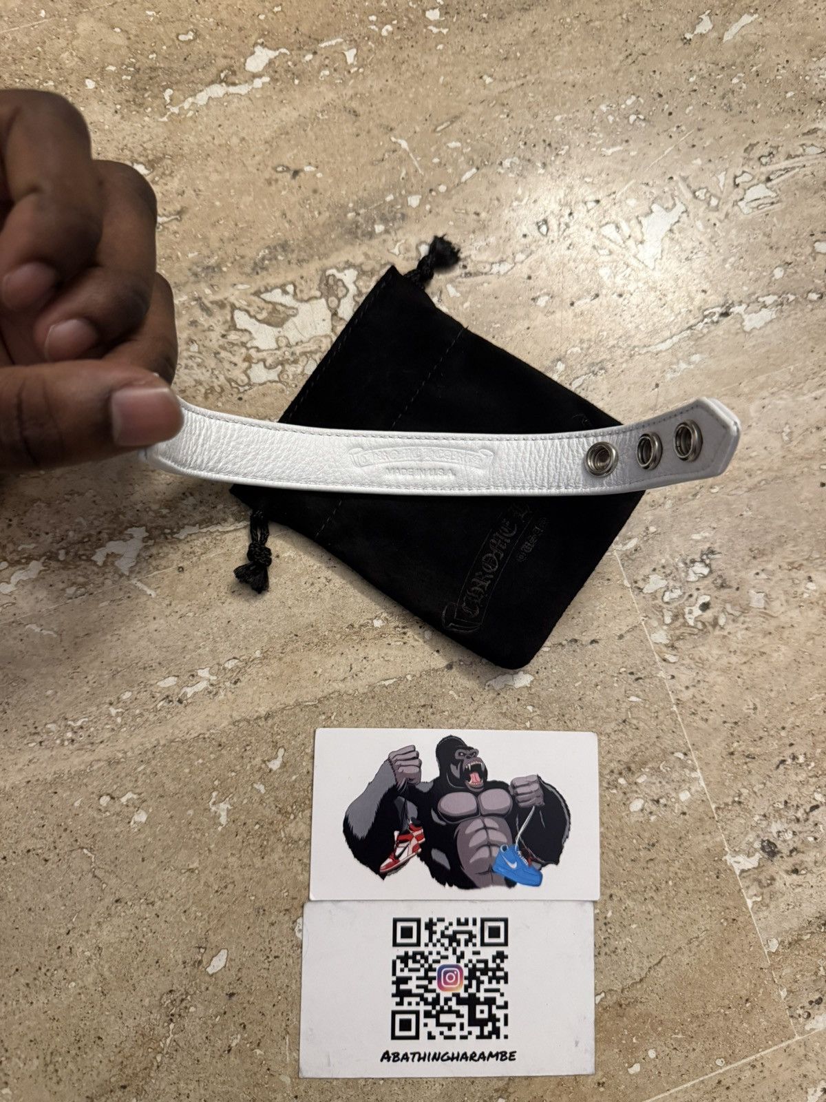 Chrome Hearts Chrome Hearts S925 Sterling Silver Leather Bracelet Size ONE SIZE - 5 Thumbnail