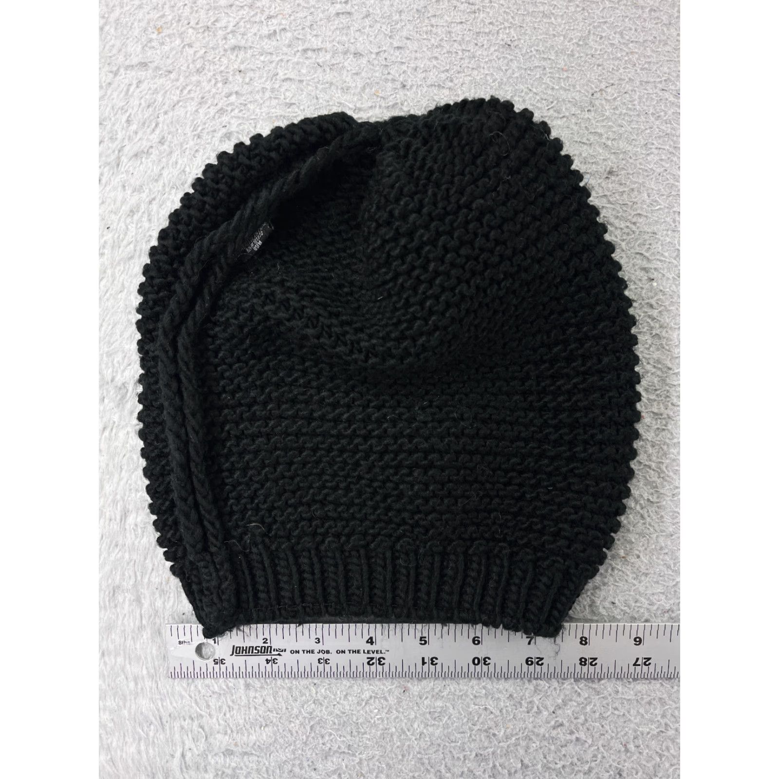 Vintage Putnam Sourcing Group Beanie Women One Size Black Knit 100% Acrylic Ski Hat/Cap Beanie Size ONE SIZE - 4 Thumbnail
