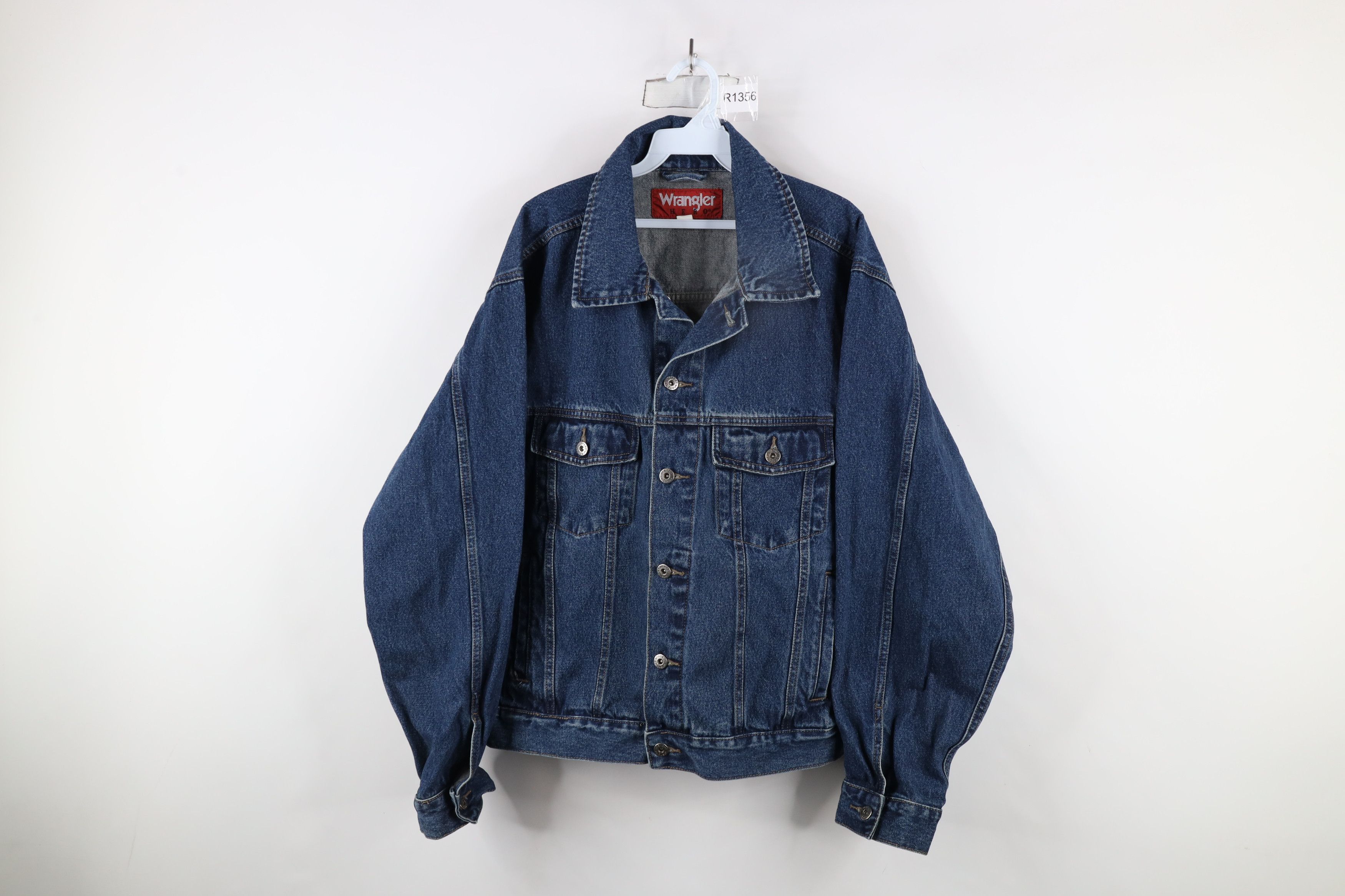 Vintage × Wrangler Vintage 90s Wrangler Denim Jean Trucker Jacket Blue Cotton Size US XL / EU 56 / 4 - 1 Thumbnail
