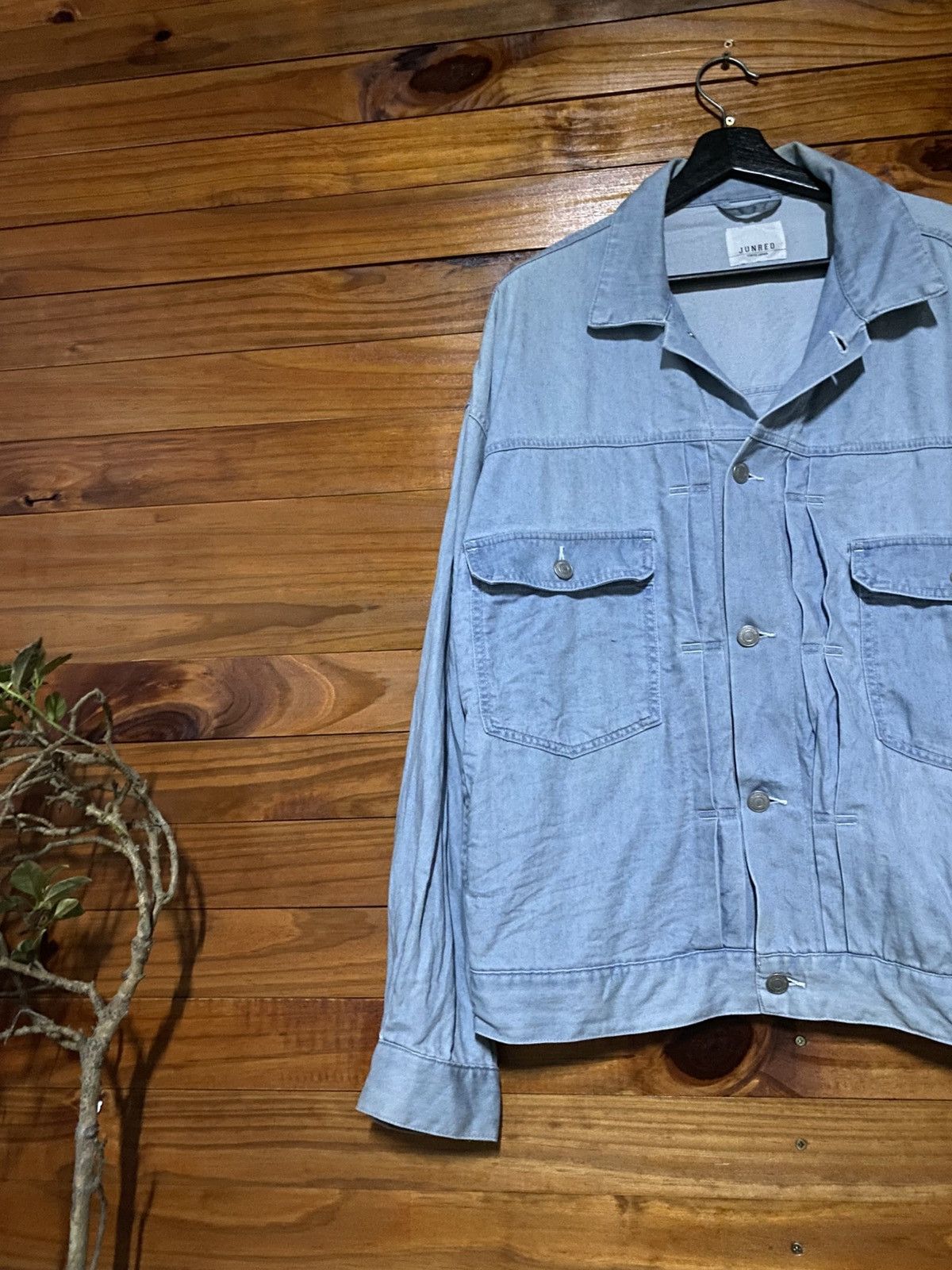 JUN MEN JunRed Light Wash Denim Jacket – Japanese Oversized Boxy Fit Size US M / EU 48-50 / 2 - 7 Thumbnail