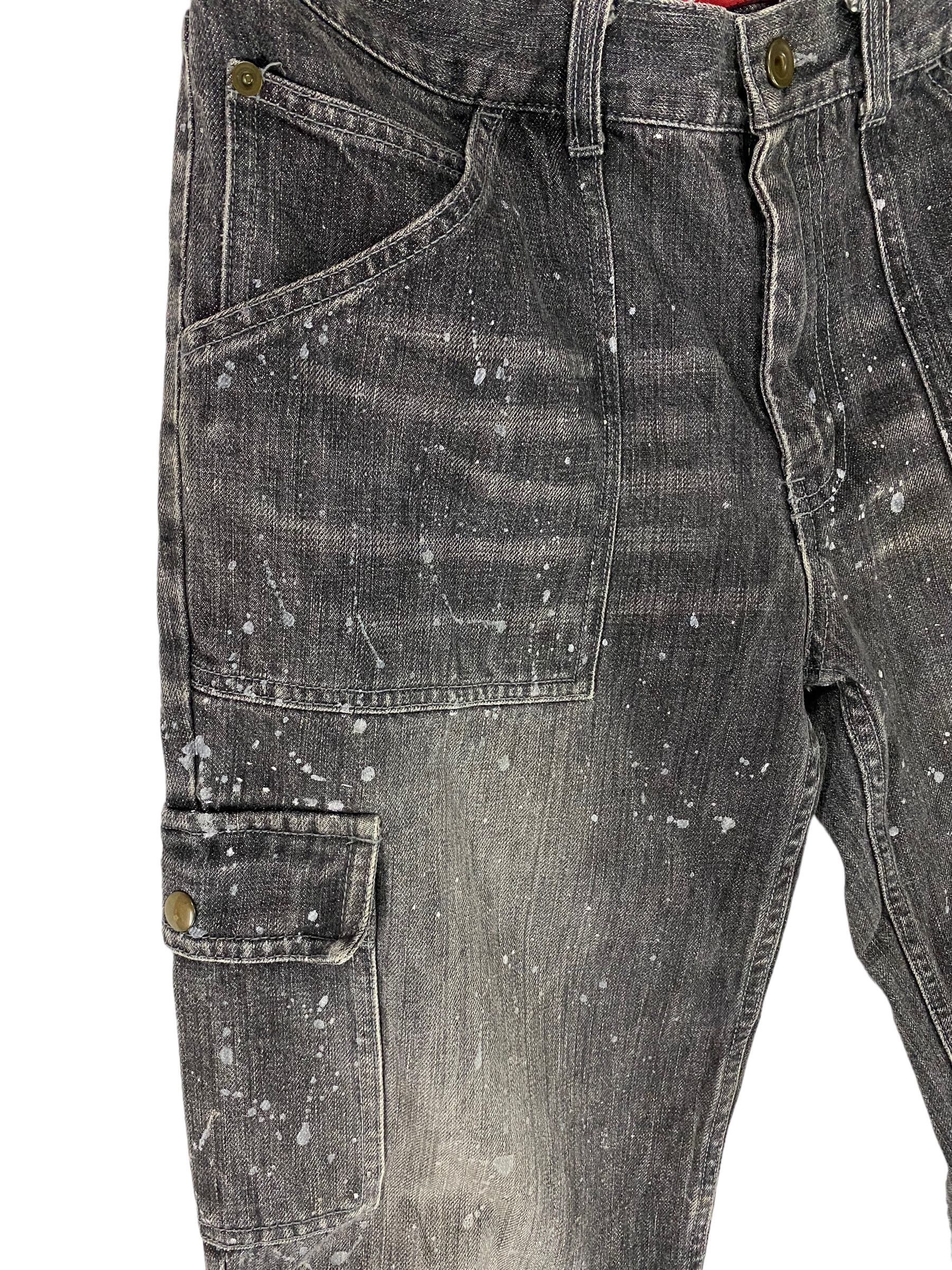 Designer × Japanese Brand Ba-Tsu paint splatter cargo jeans Size US 34 / EU 50 - 6 Thumbnail