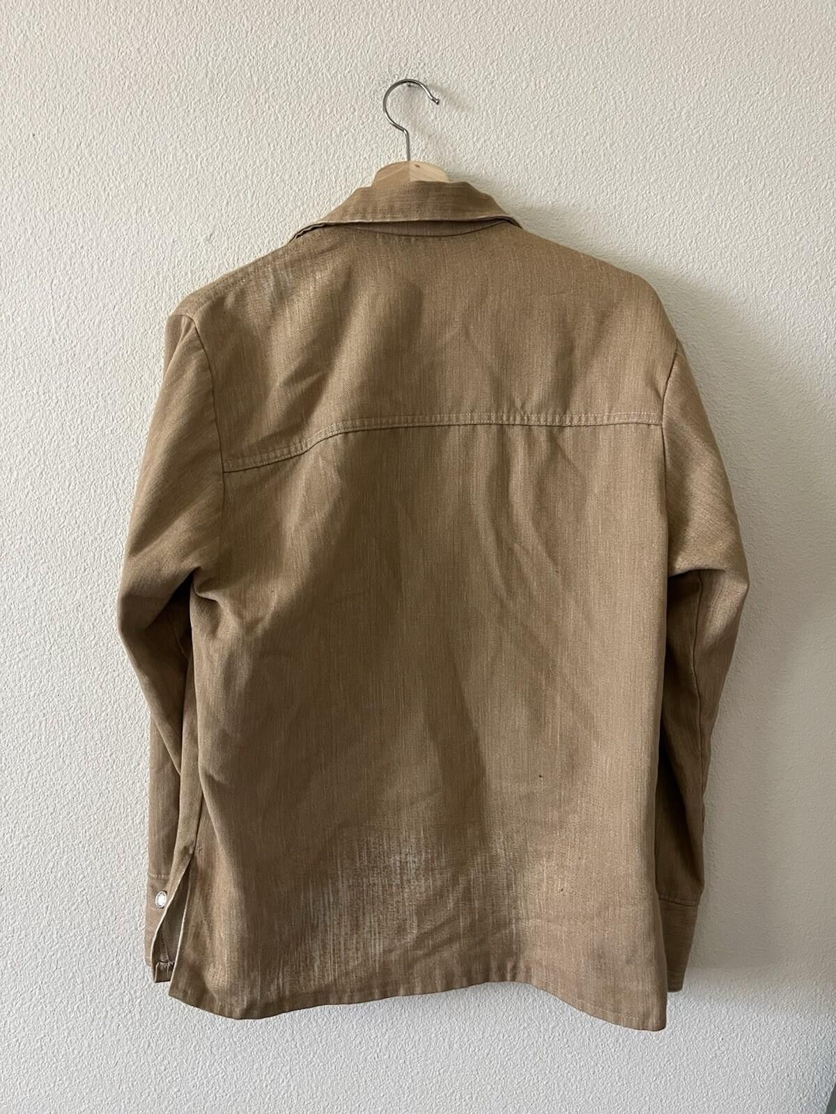 Other Vintage Big Yank Permanent Press Work Shirt Tan XL 60s/70s Size US XL / EU 56 / 4 - 4 Thumbnail