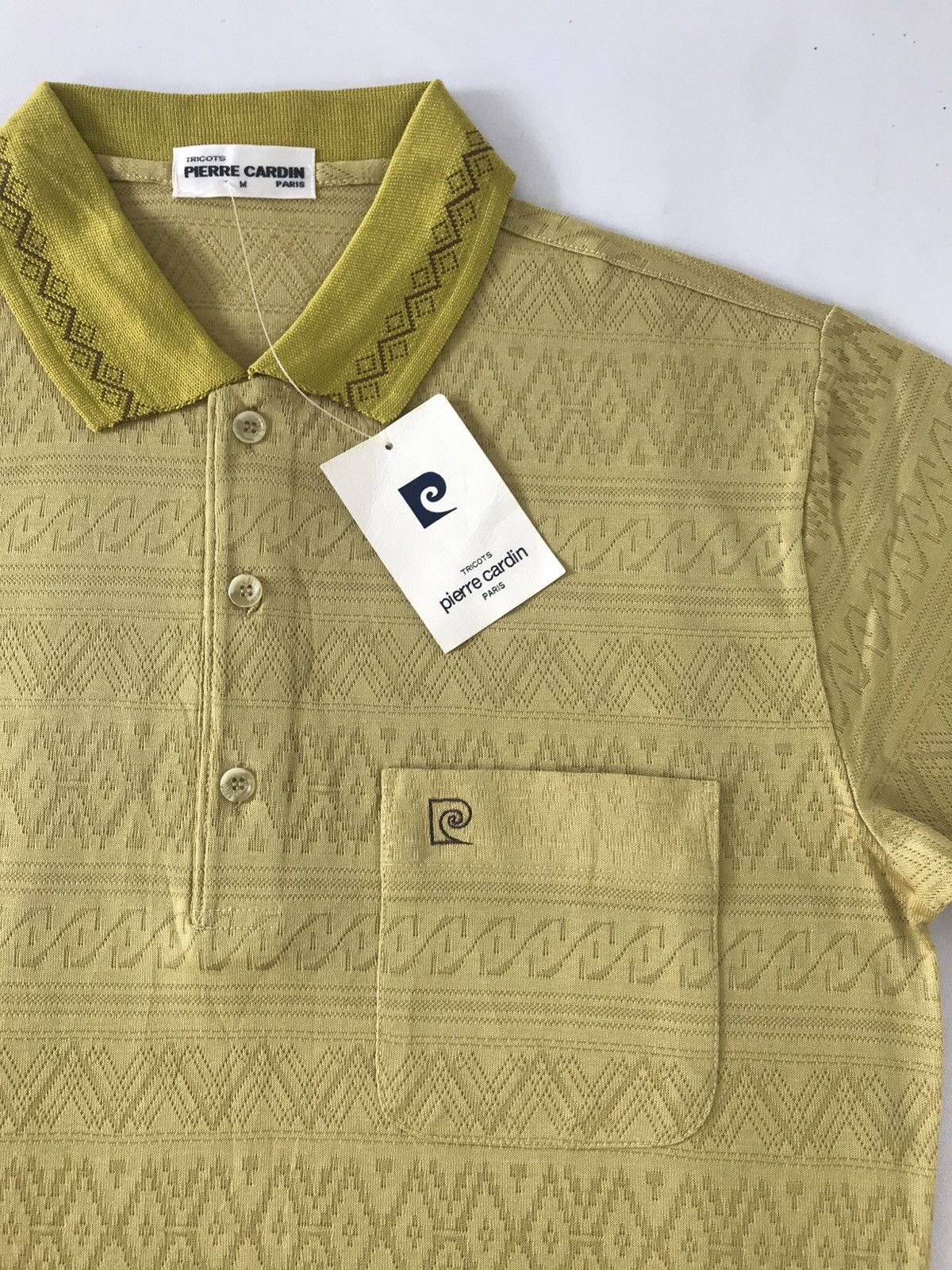 Pierre Cardin 90s Pierre Cardin Paris Tricot Polo Tee T-Shirt Design Size US S / EU 44-46 / 1 - 4 Thumbnail