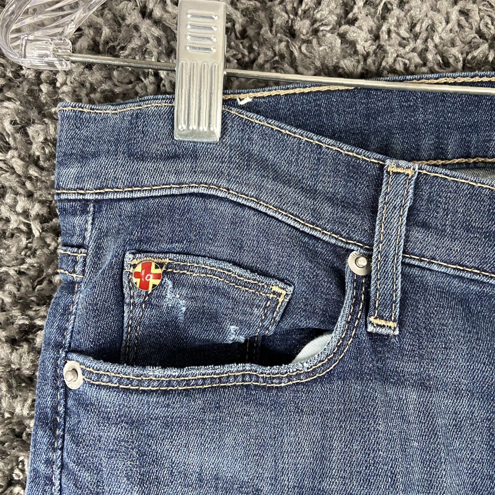 Hudson Hudson Krista Jeans Women 28 Blue Skinny Distressed Women Size 28" / US 6 / IT 42 - 6 Thumbnail